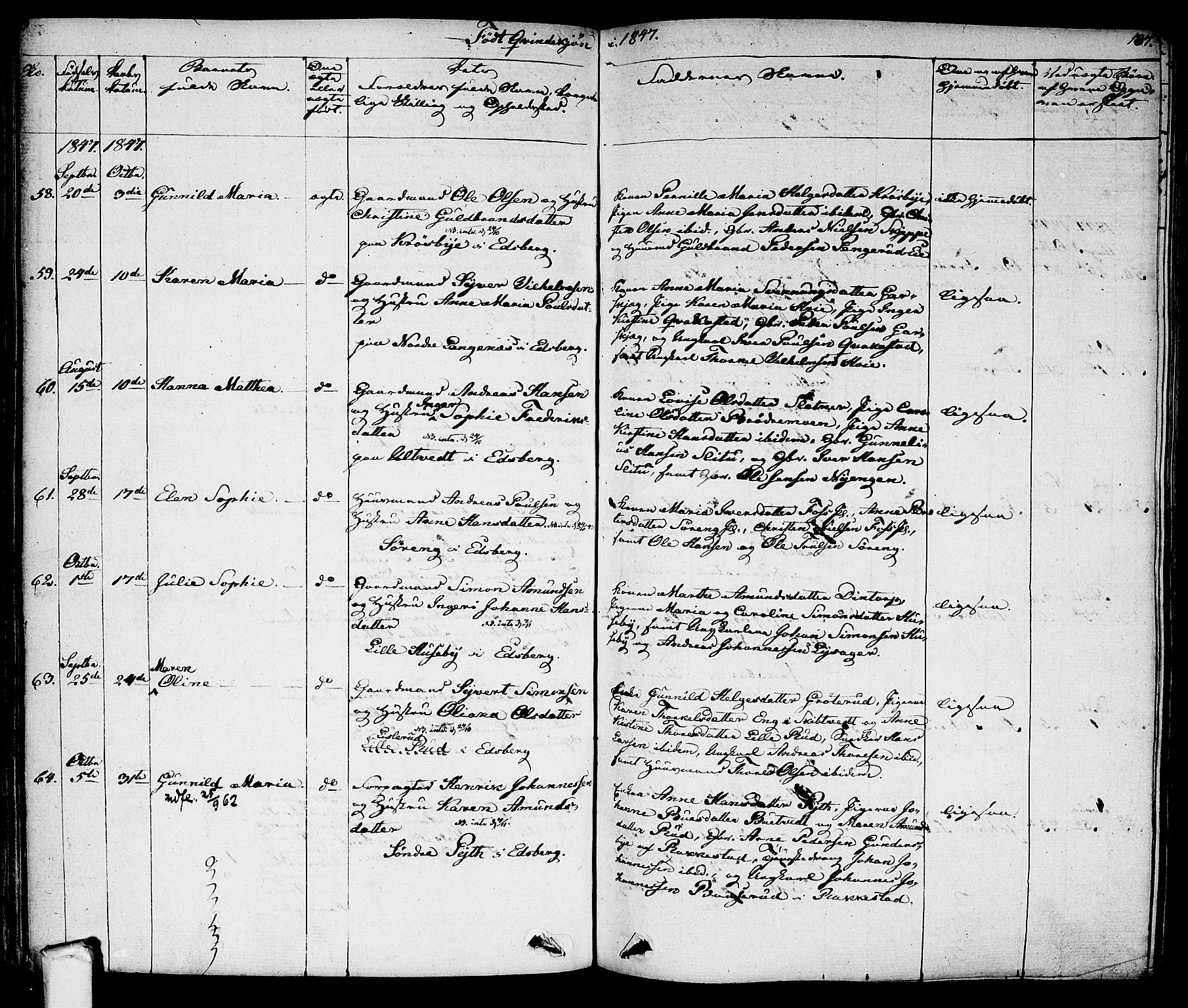 Eidsberg prestekontor Kirkebøker, AV/SAO-A-10905/F/Fa/L0008: Ministerialbok nr. I 8, 1832-1848, s. 137