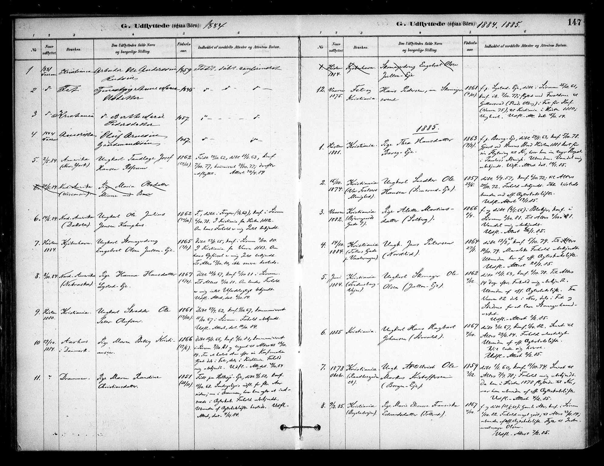 Sørum prestekontor Kirkebøker, AV/SAO-A-10303/F/Fa/L0008: Ministerialbok nr. I 8, 1878-1914, s. 147