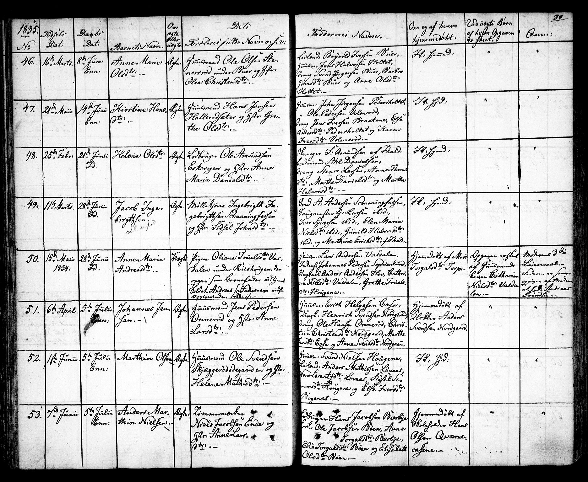 Idd prestekontor Kirkebøker, AV/SAO-A-10911/F/Fc/L0003: Ministerialbok nr. III 3, 1832-1847, s. 39