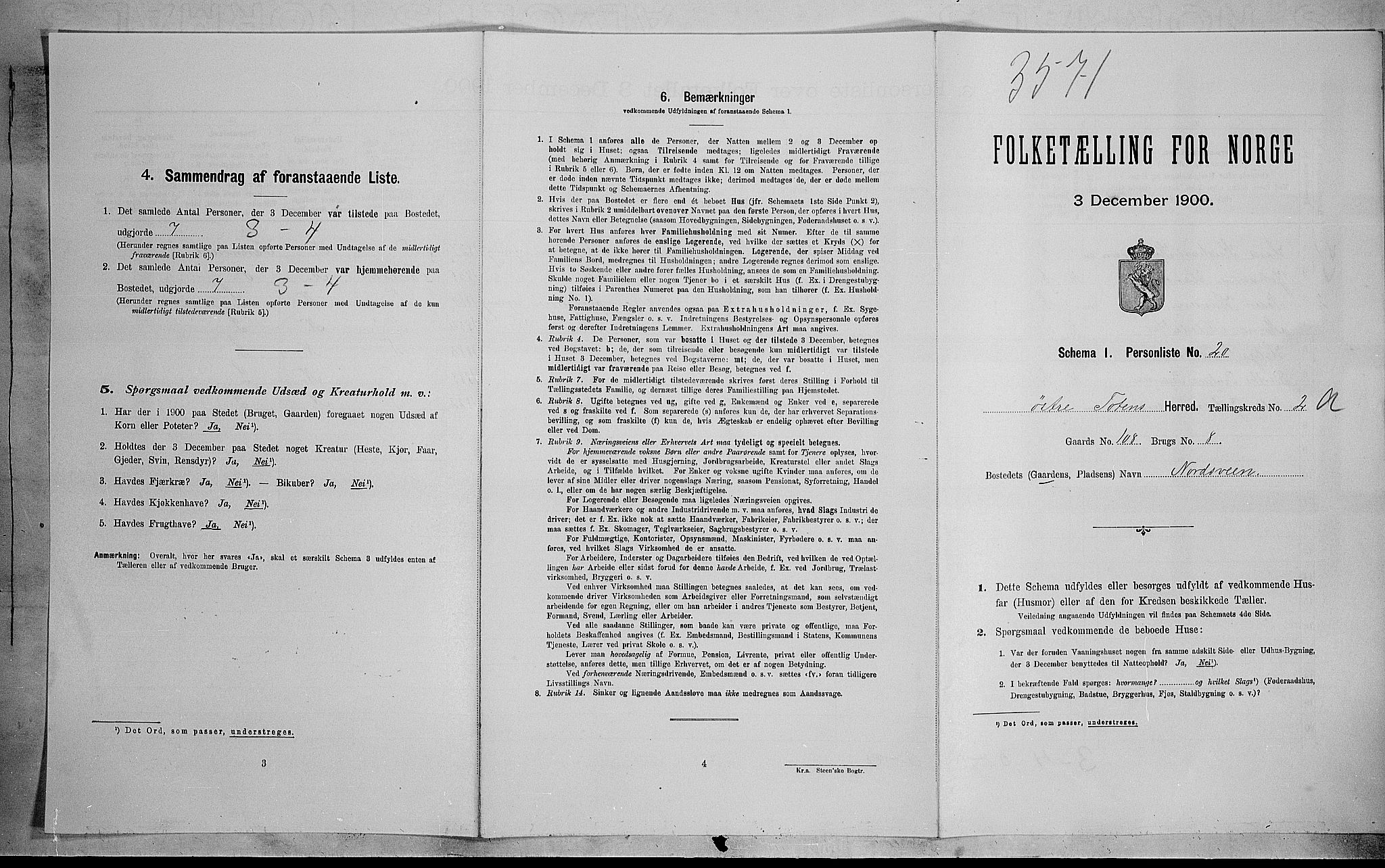 SAH, Folketelling 1900 for 0528 Østre Toten herred, 1900, s. 385