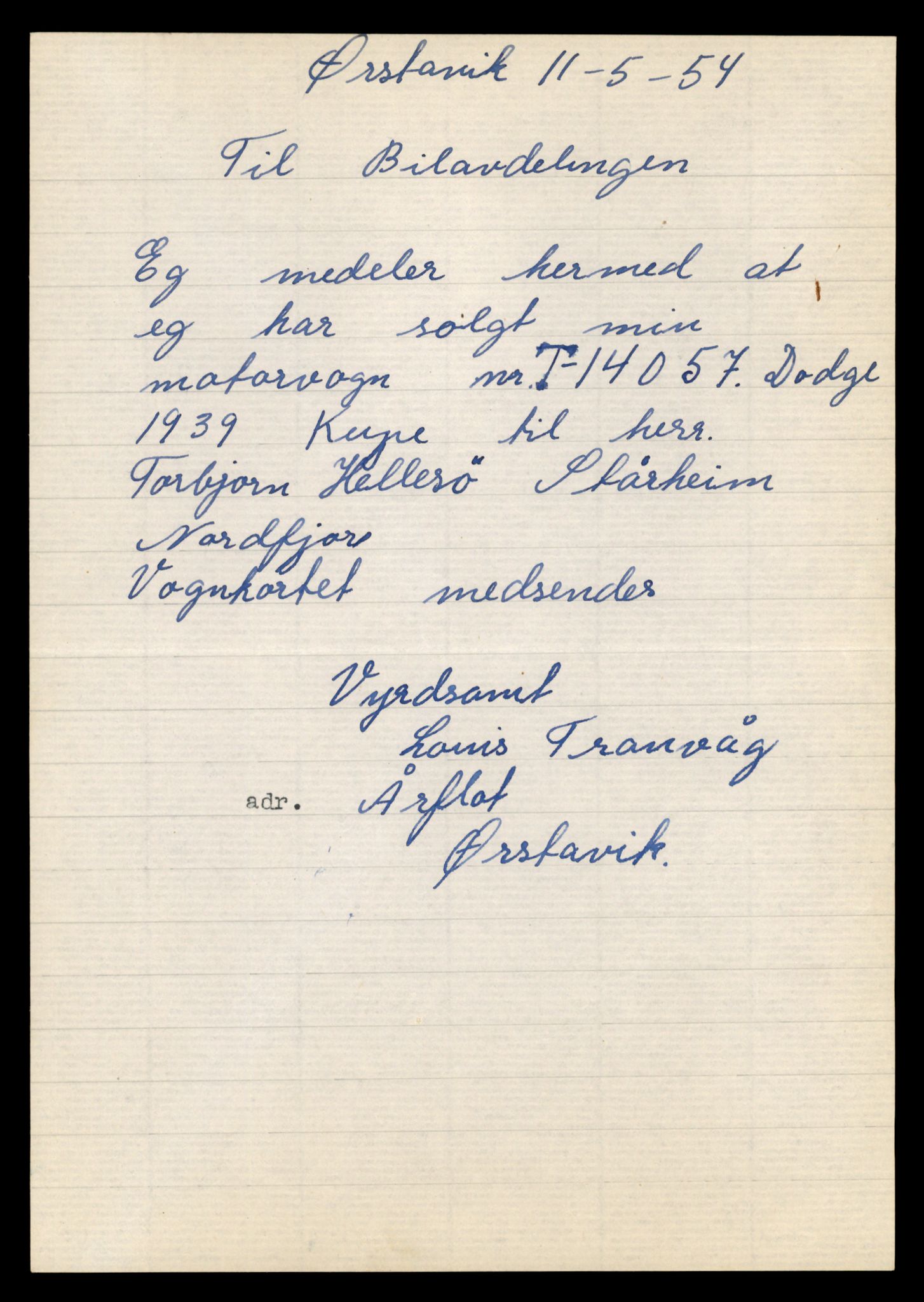 Møre og Romsdal vegkontor - Ålesund trafikkstasjon, AV/SAT-A-4099/F/Fe/L0042: Registreringskort for kjøretøy T 13906 - T 14079, 1927-1998, s. 2673