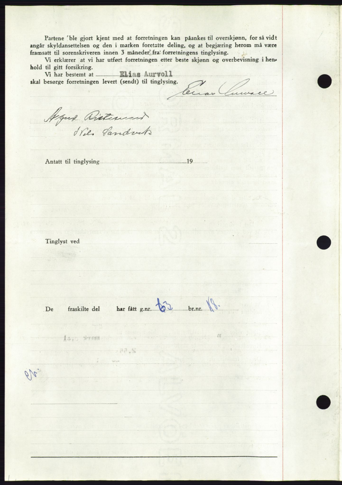 Søre Sunnmøre sorenskriveri, AV/SAT-A-4122/1/2/2C/L0092: Pantebok nr. 18A, 1952-1952, Dagboknr: 1839/1952