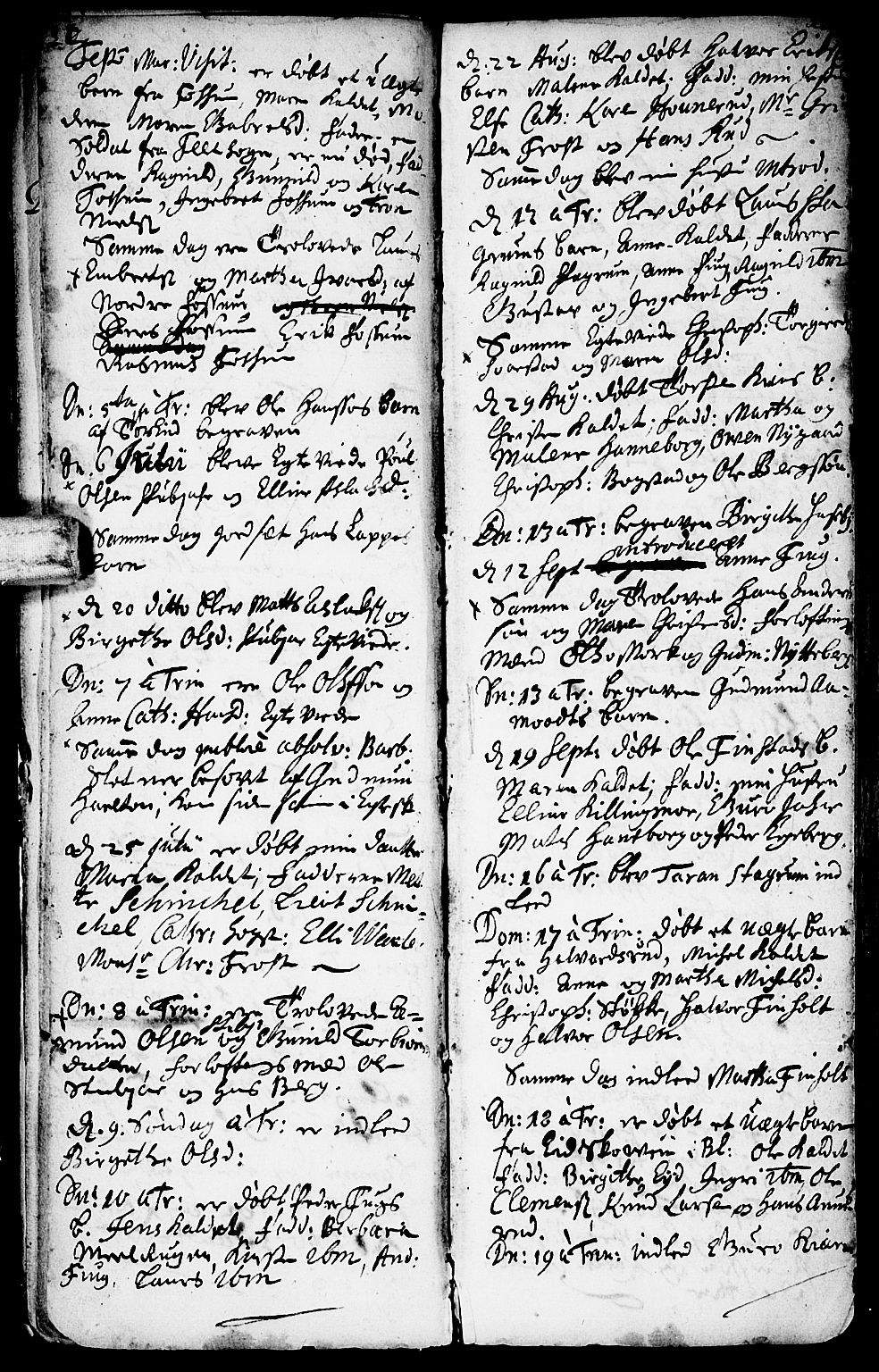 Aurskog prestekontor Kirkebøker, SAO/A-10304a/F/Fa/L0001: Ministerialbok nr. I 1, 1707-1735, s. 12-13