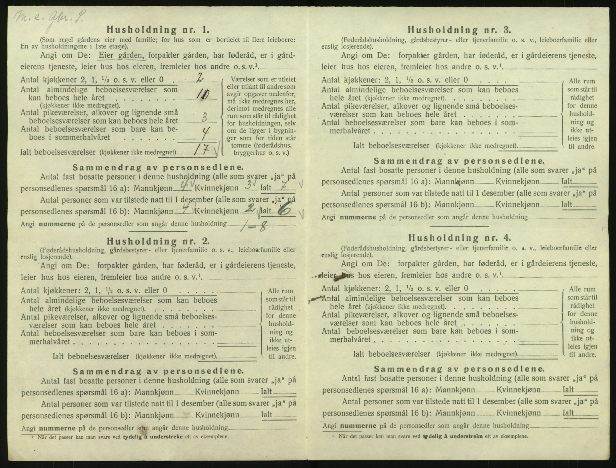 SAKO, Folketelling 1920 for 0834 Vinje herred, 1920, s. 54