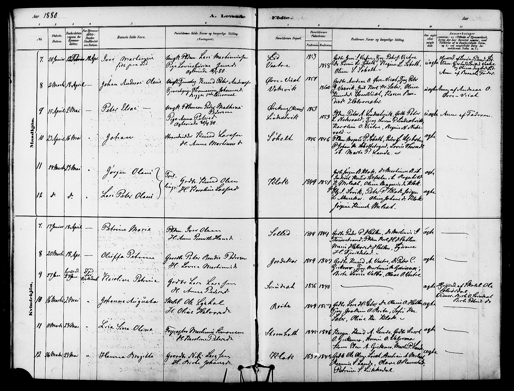 Ministerialprotokoller, klokkerbøker og fødselsregistre - Møre og Romsdal, AV/SAT-A-1454/522/L0315: Ministerialbok nr. 522A10, 1878-1890