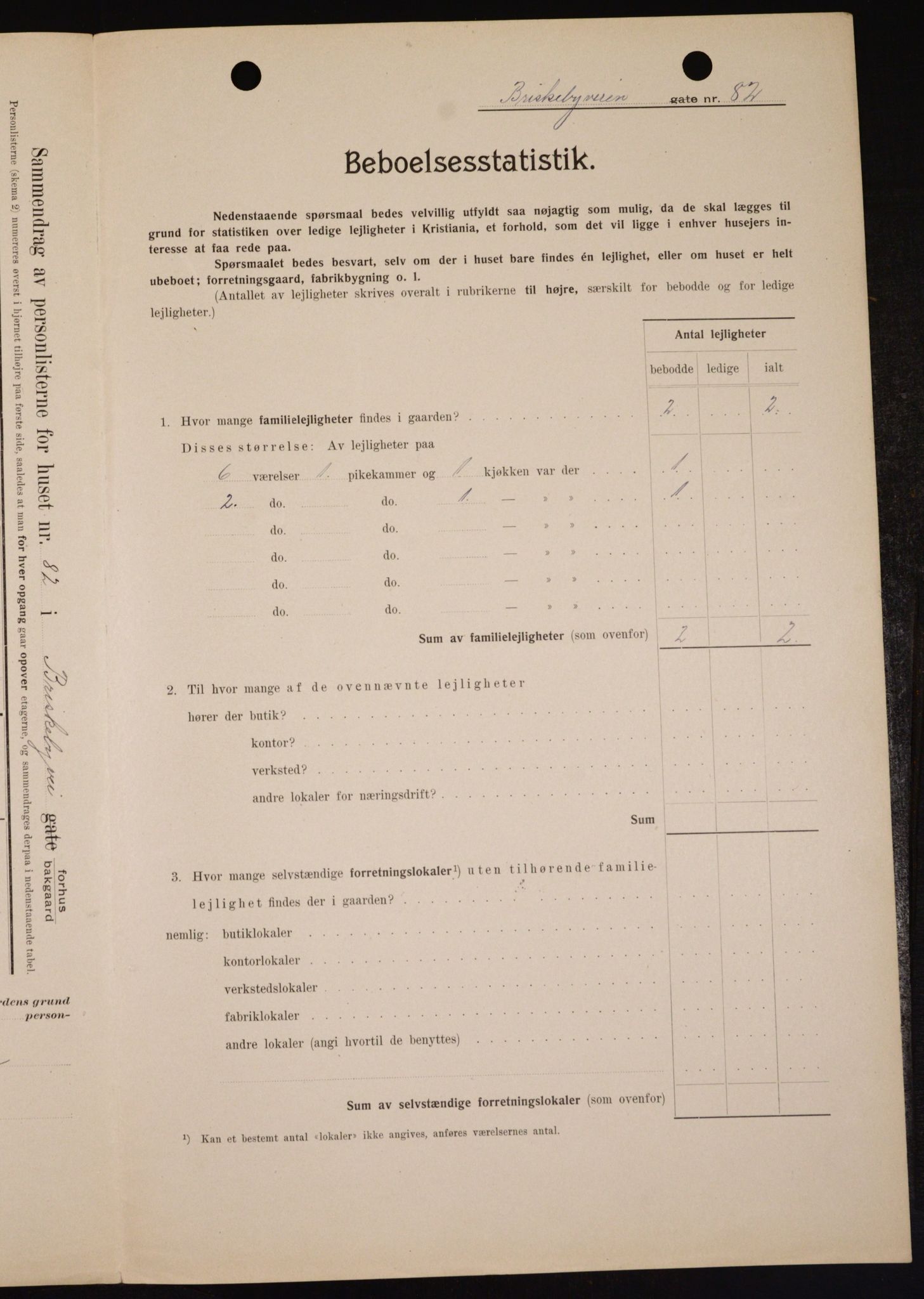 OBA, Kommunal folketelling 1.2.1909 for Kristiania kjøpstad, 1909, s. 8966