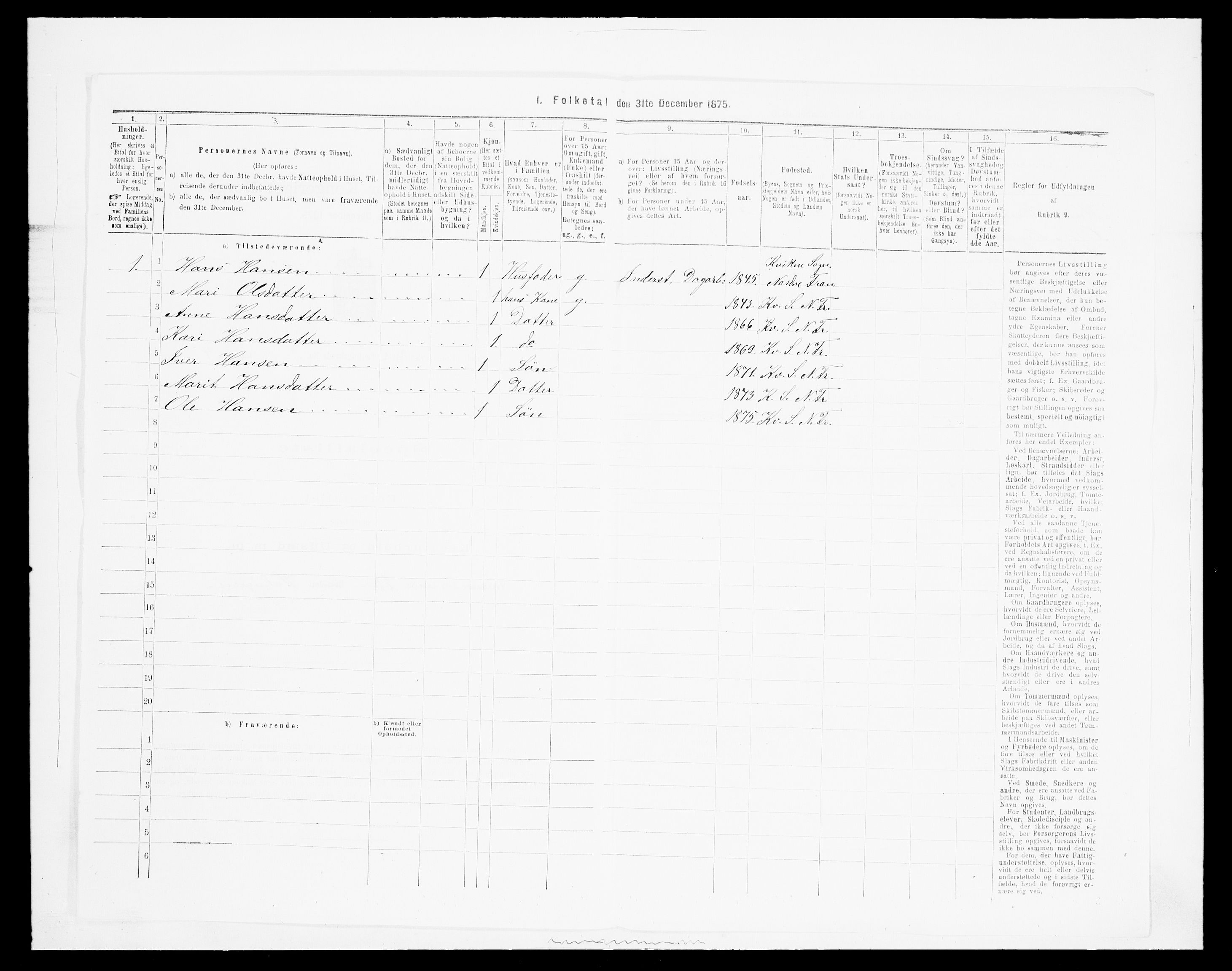 SAH, Folketelling 1875 for 0518P Nord-Fron prestegjeld, 1875, s. 147