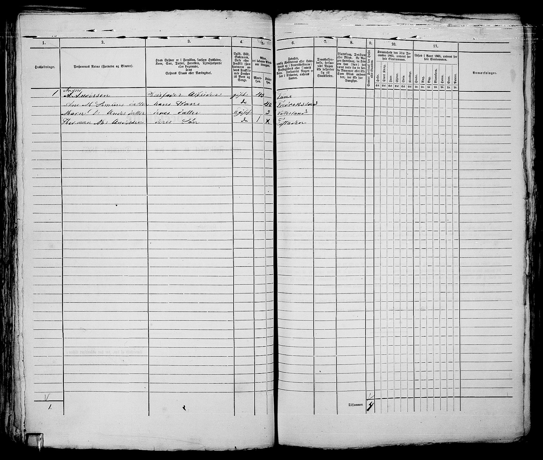 RA, Folketelling 1865 for 0103B Fredrikstad prestegjeld, Fredrikstad kjøpstad, 1865, s. 547