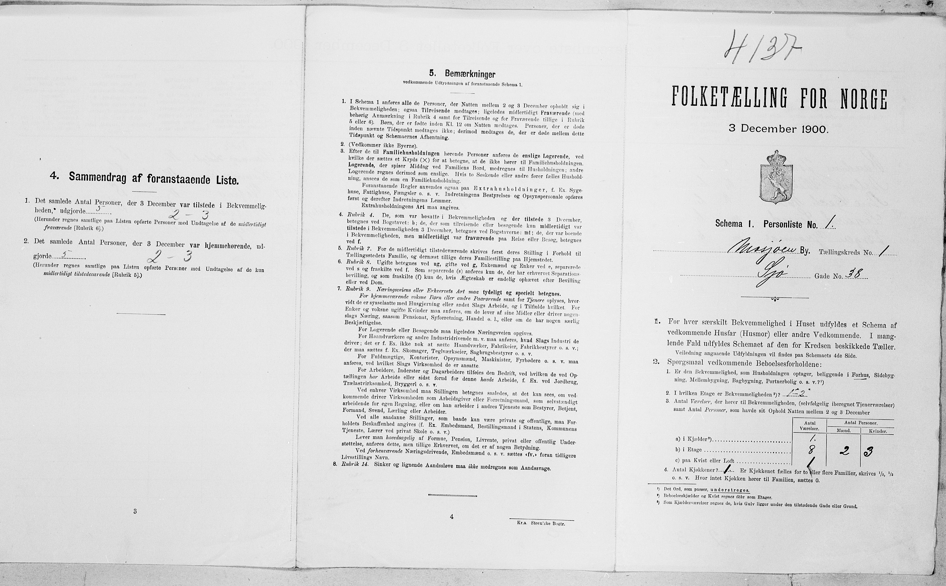 SAT, Folketelling 1900 for 1802 Mosjøen ladested, 1900, s. 132