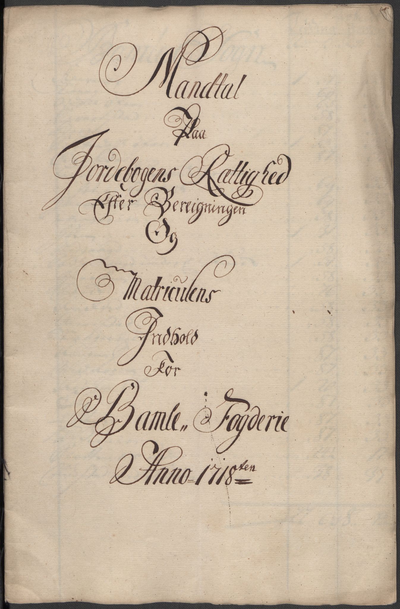 Rentekammeret inntil 1814, Reviderte regnskaper, Fogderegnskap, RA/EA-4092/R36/L2130: Fogderegnskap Øvre og Nedre Telemark og Bamble, 1718, s. 193