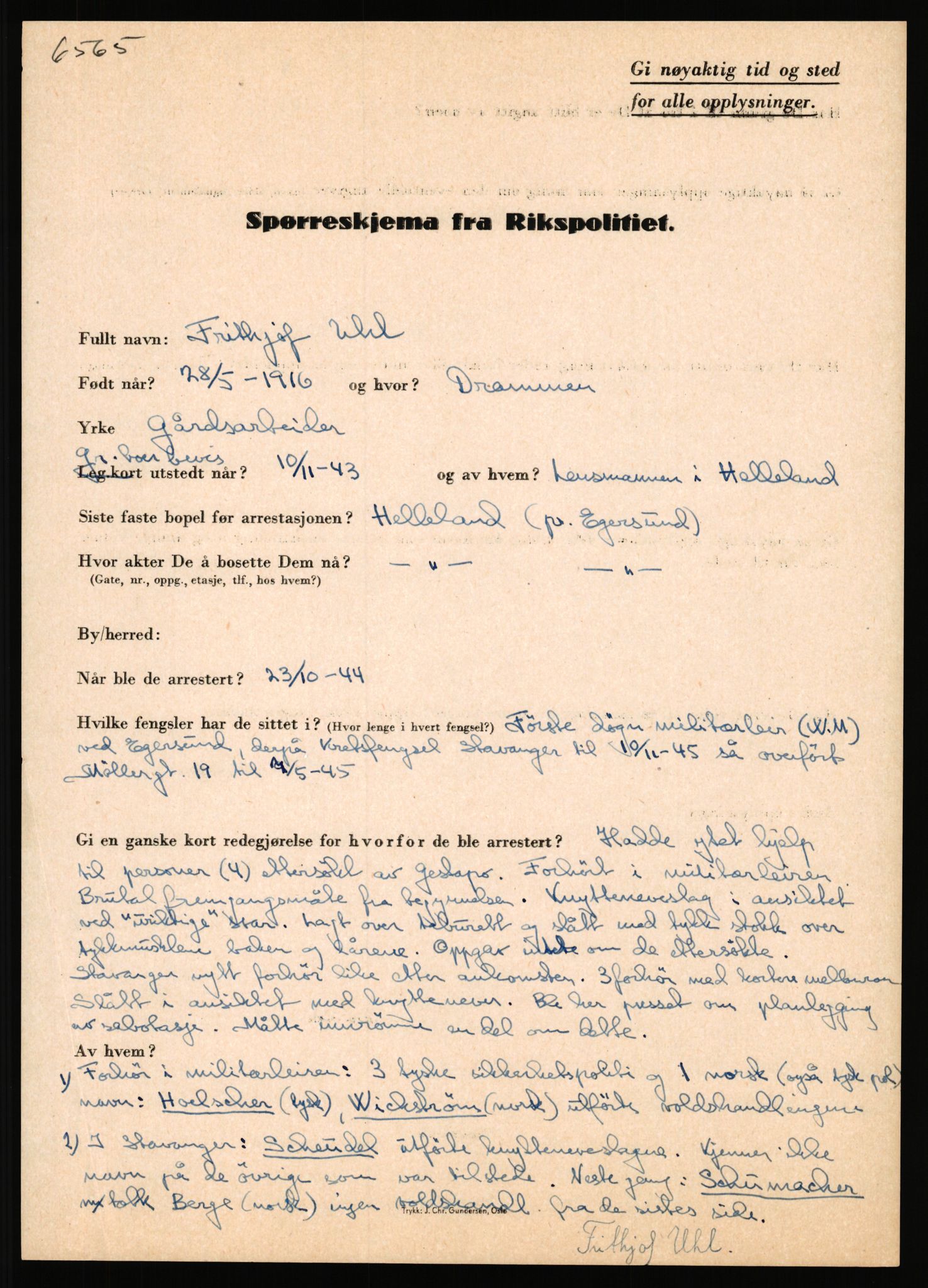 Rikspolitisjefen, AV/RA-S-1560/L/L0017: Tidemann, Hermann G. - Veum, Tjostolv, 1940-1945, s. 704