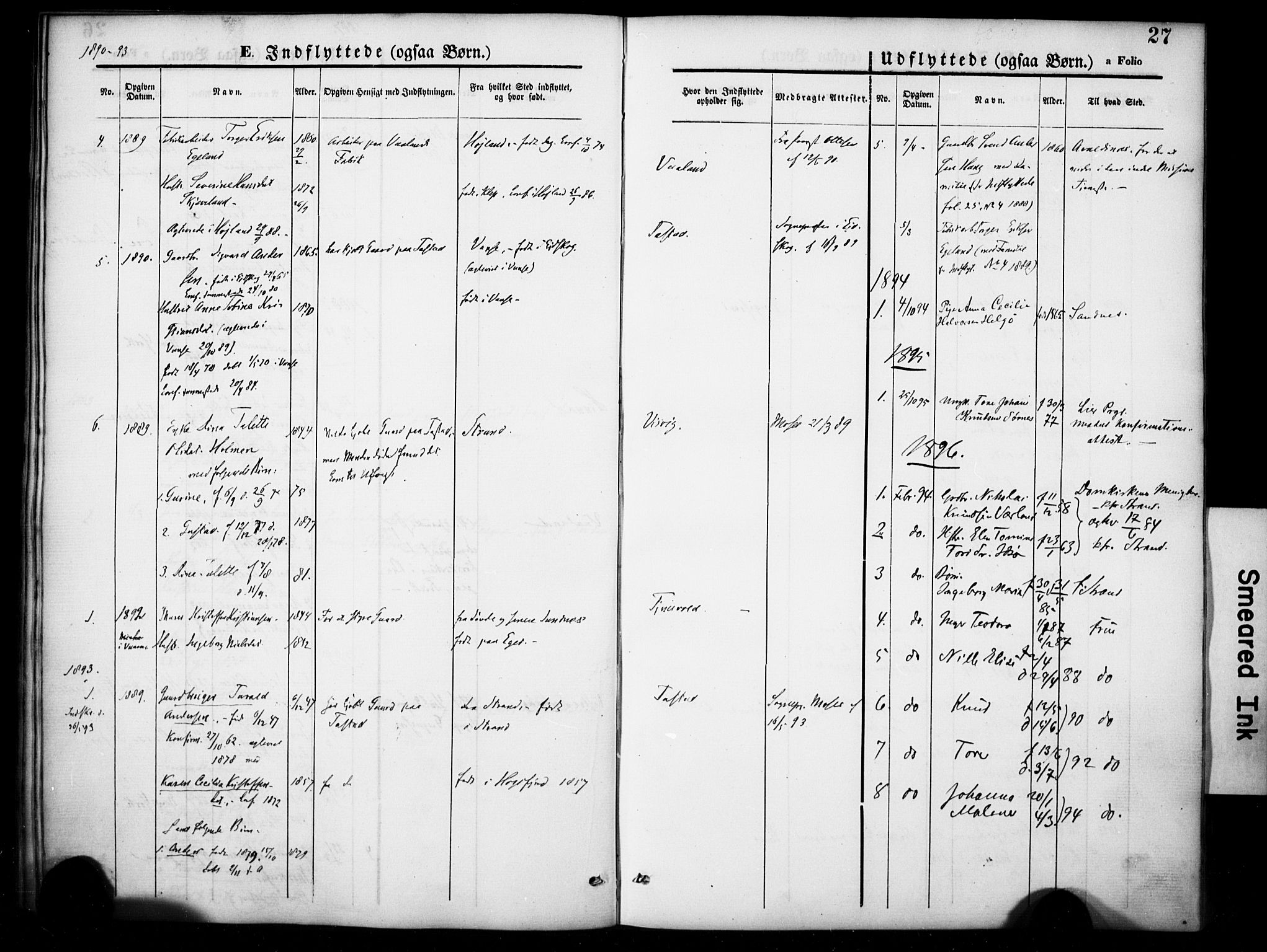 Hetland sokneprestkontor, AV/SAST-A-101826/30/30BA/L0007: Ministerialbok nr. A 7, 1870-1924, s. 27