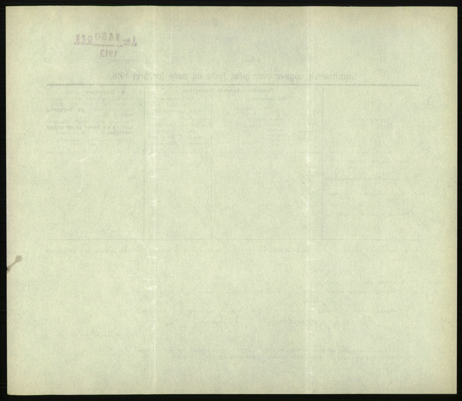 Statistisk sentralbyrå, Sosiodemografiske emner, Befolkning, RA/S-2228/D/Df/Dfb/Dfbh/L0059: Summariske oppgaver over gifte, fødte og døde for hele landet., 1918, s. 1302