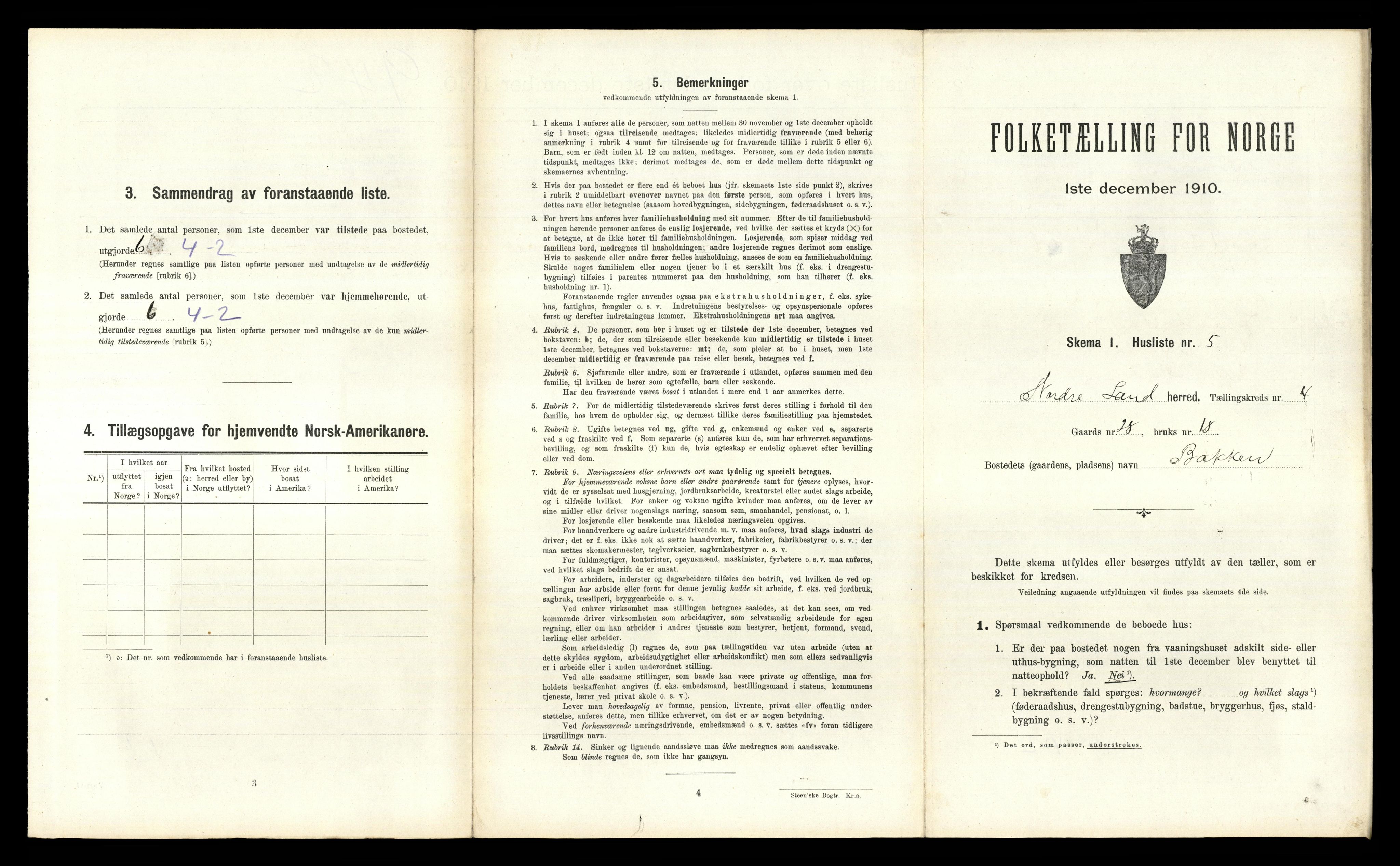 RA, Folketelling 1910 for 0538 Nordre Land herred, 1910, s. 411