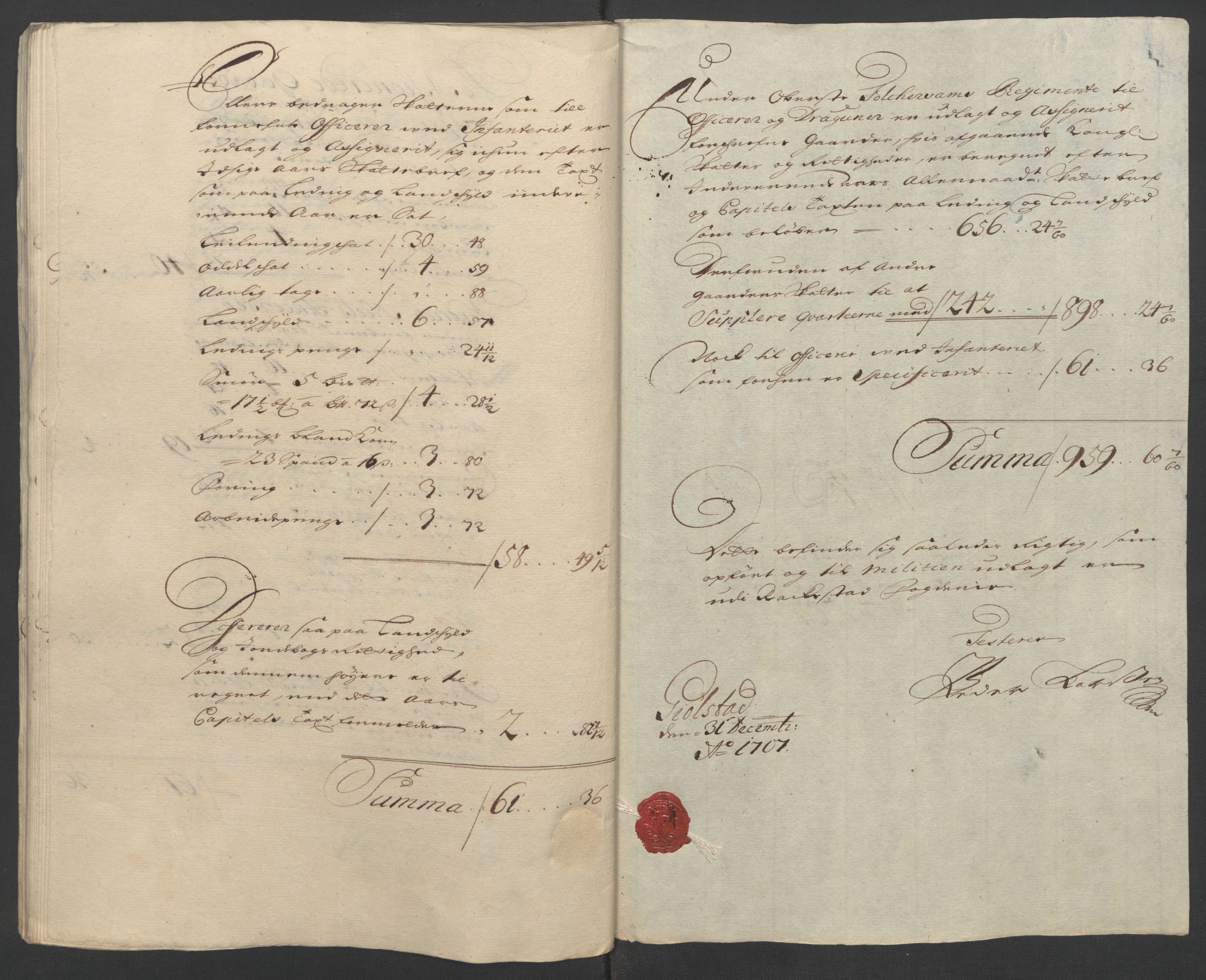 Rentekammeret inntil 1814, Reviderte regnskaper, Fogderegnskap, AV/RA-EA-4092/R07/L0299: Fogderegnskap Rakkestad, Heggen og Frøland, 1707, s. 112