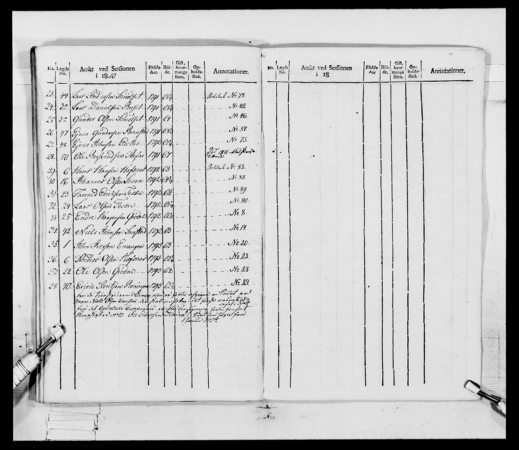 Generalitets- og kommissariatskollegiet, Det kongelige norske kommissariatskollegium, AV/RA-EA-5420/E/Eh/L0083b: 2. Trondheimske nasjonale infanteriregiment, 1810, s. 234