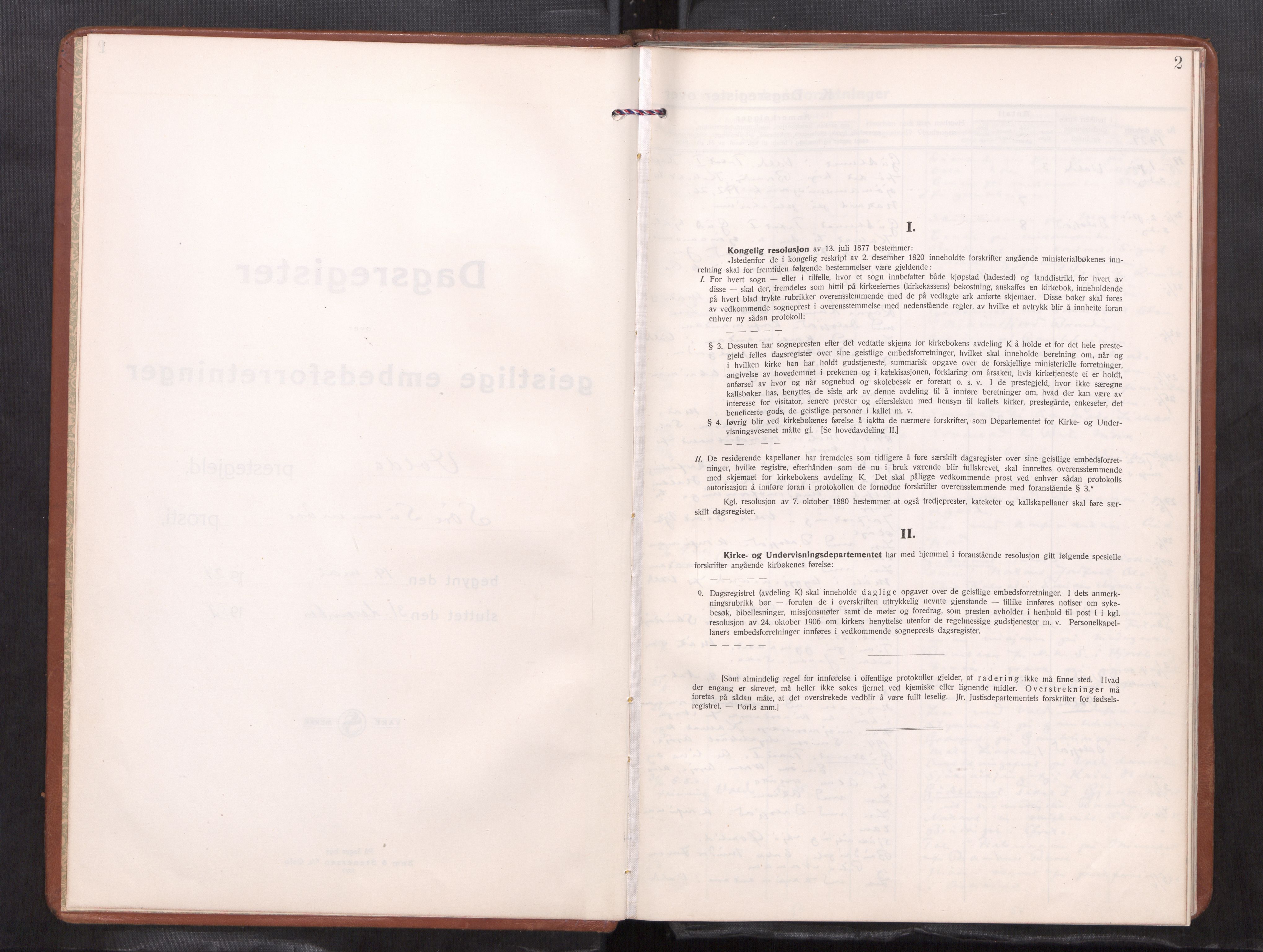 Ministerialprotokoller, klokkerbøker og fødselsregistre - Møre og Romsdal, AV/SAT-A-1454/511/L0148: Dagsregister nr. 511---, 1929-1952, s. 2