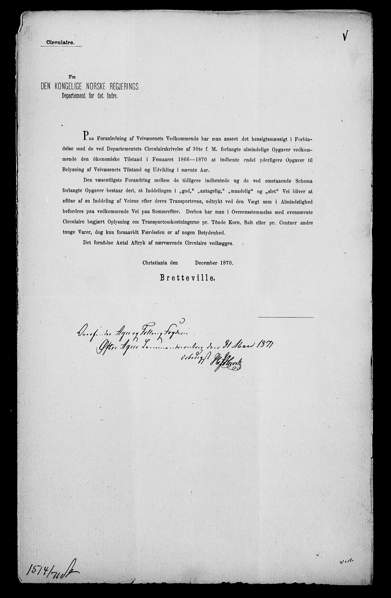 Statistisk sentralbyrå, Næringsøkonomiske emner, Generelt - Amtmennenes femårsberetninger, AV/RA-S-2233/F/Fa/L0029: --, 1866-1870, s. 22
