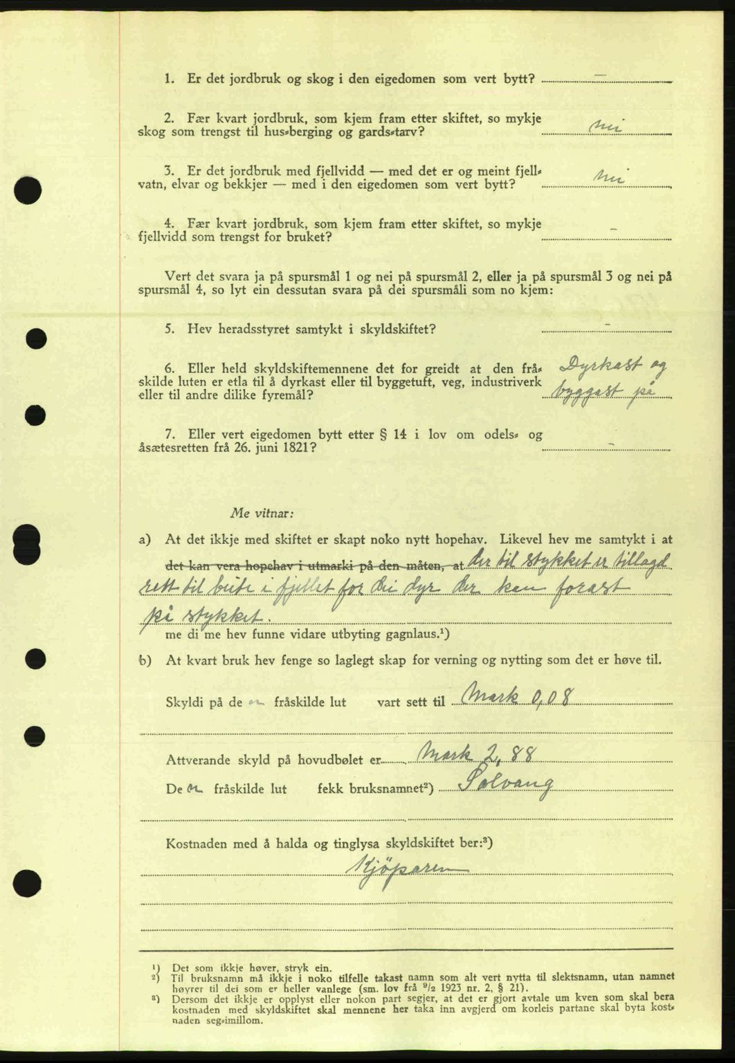 Nordre Sunnmøre sorenskriveri, AV/SAT-A-0006/1/2/2C/2Ca: Pantebok nr. A20a, 1945-1945, Dagboknr: 996/1945