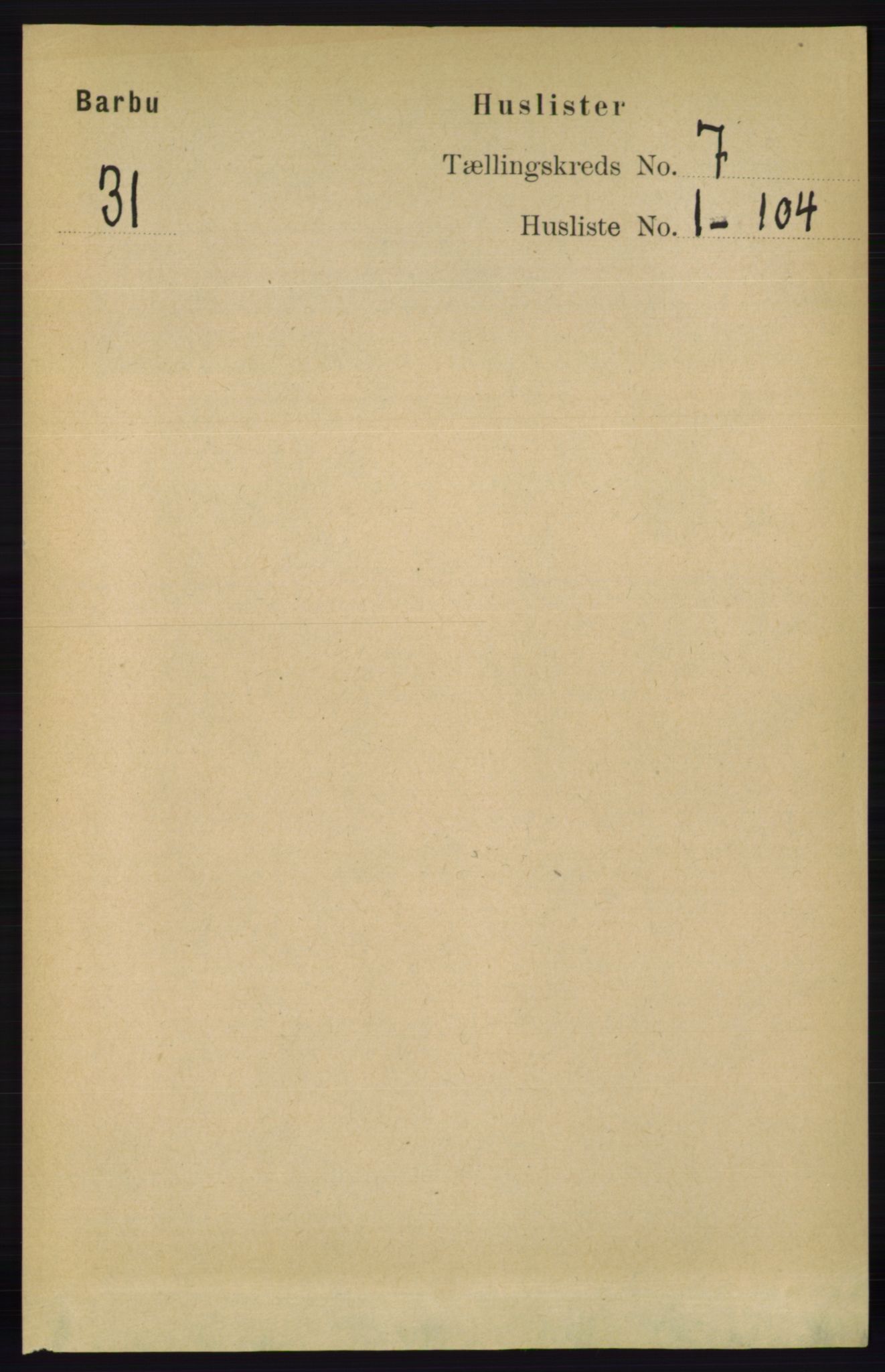 RA, Folketelling 1891 for 0990 Barbu herred, 1891, s. 4942