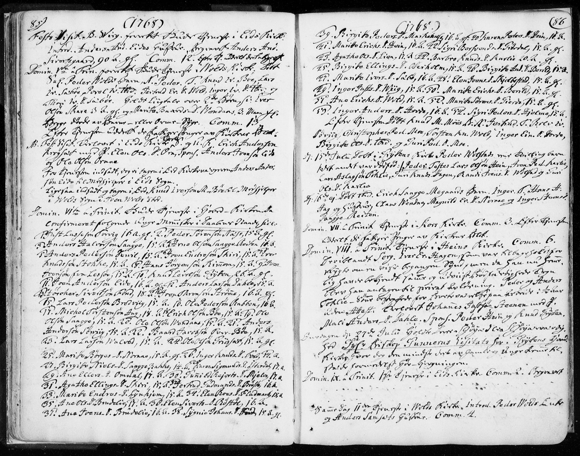 Ministerialprotokoller, klokkerbøker og fødselsregistre - Møre og Romsdal, AV/SAT-A-1454/544/L0569: Ministerialbok nr. 544A02, 1764-1806, s. 85-86