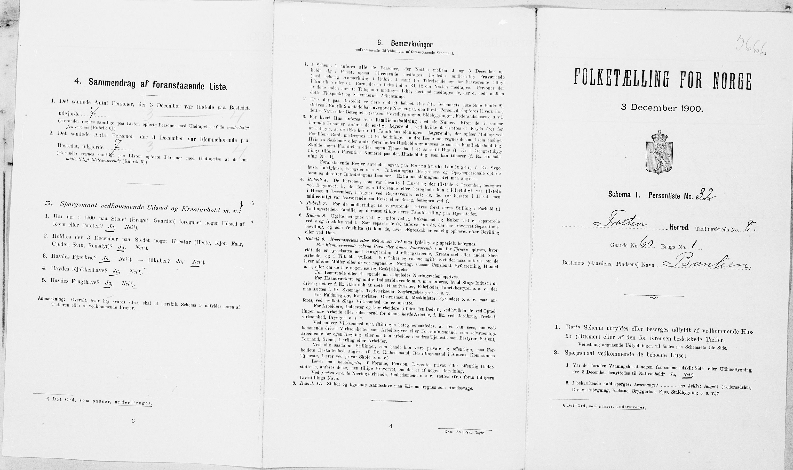 SAT, Folketelling 1900 for 1717 Frosta herred, 1900, s. 985