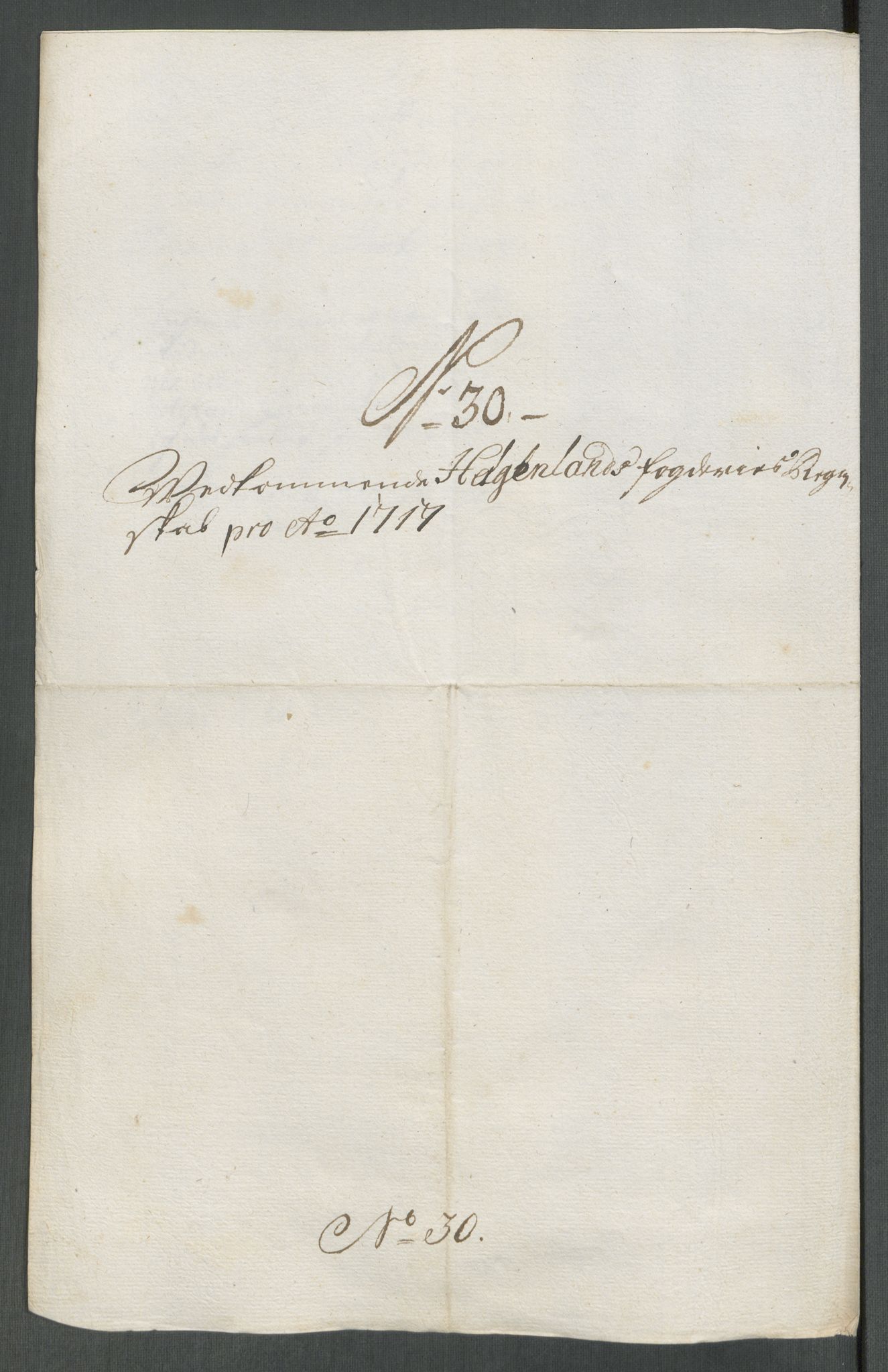 Rentekammeret inntil 1814, Reviderte regnskaper, Fogderegnskap, RA/EA-4092/R65/L4515: Fogderegnskap Helgeland, 1717, s. 276
