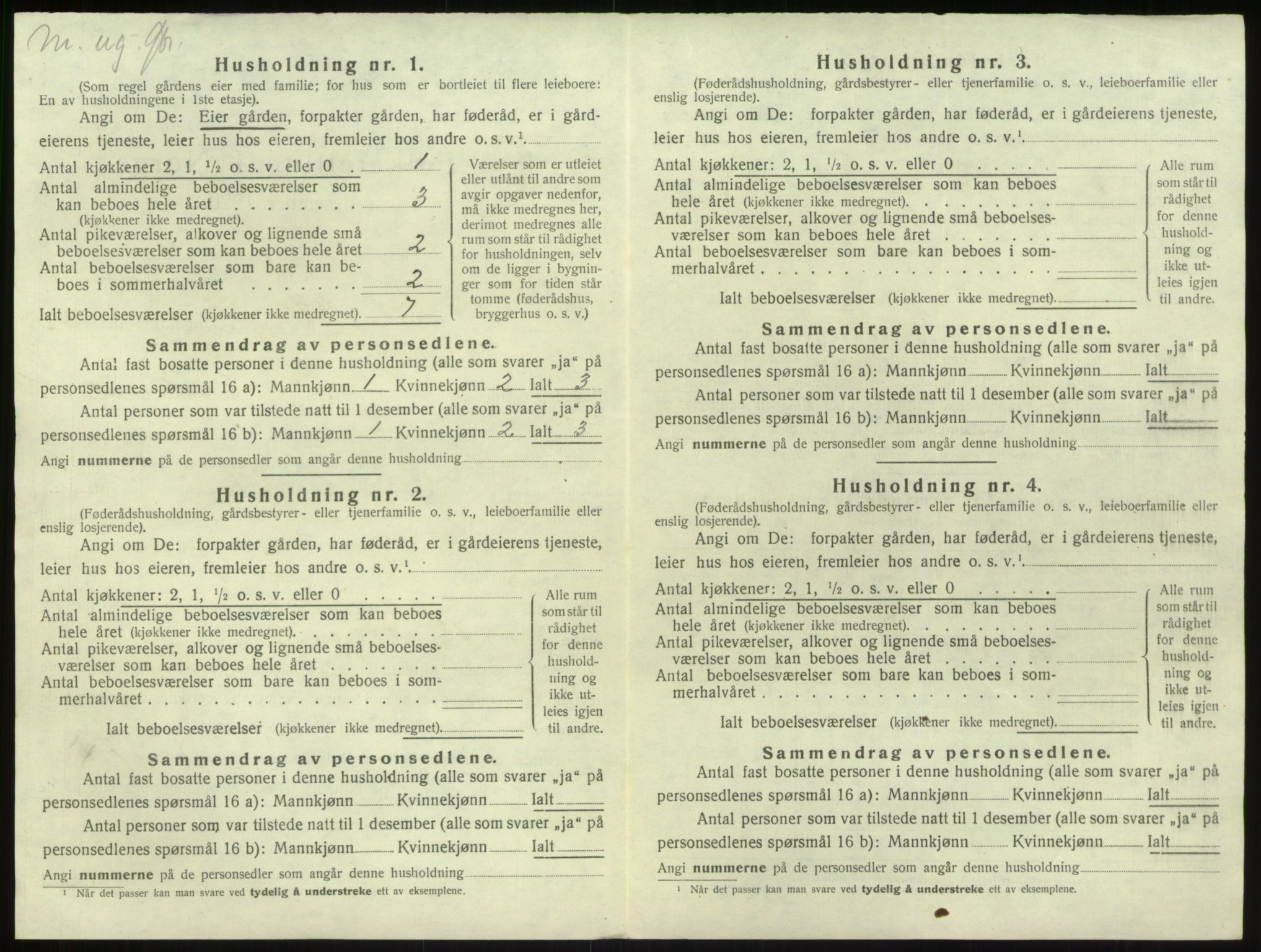 SAB, Folketelling 1920 for 1417 Vik herred, 1920, s. 1296