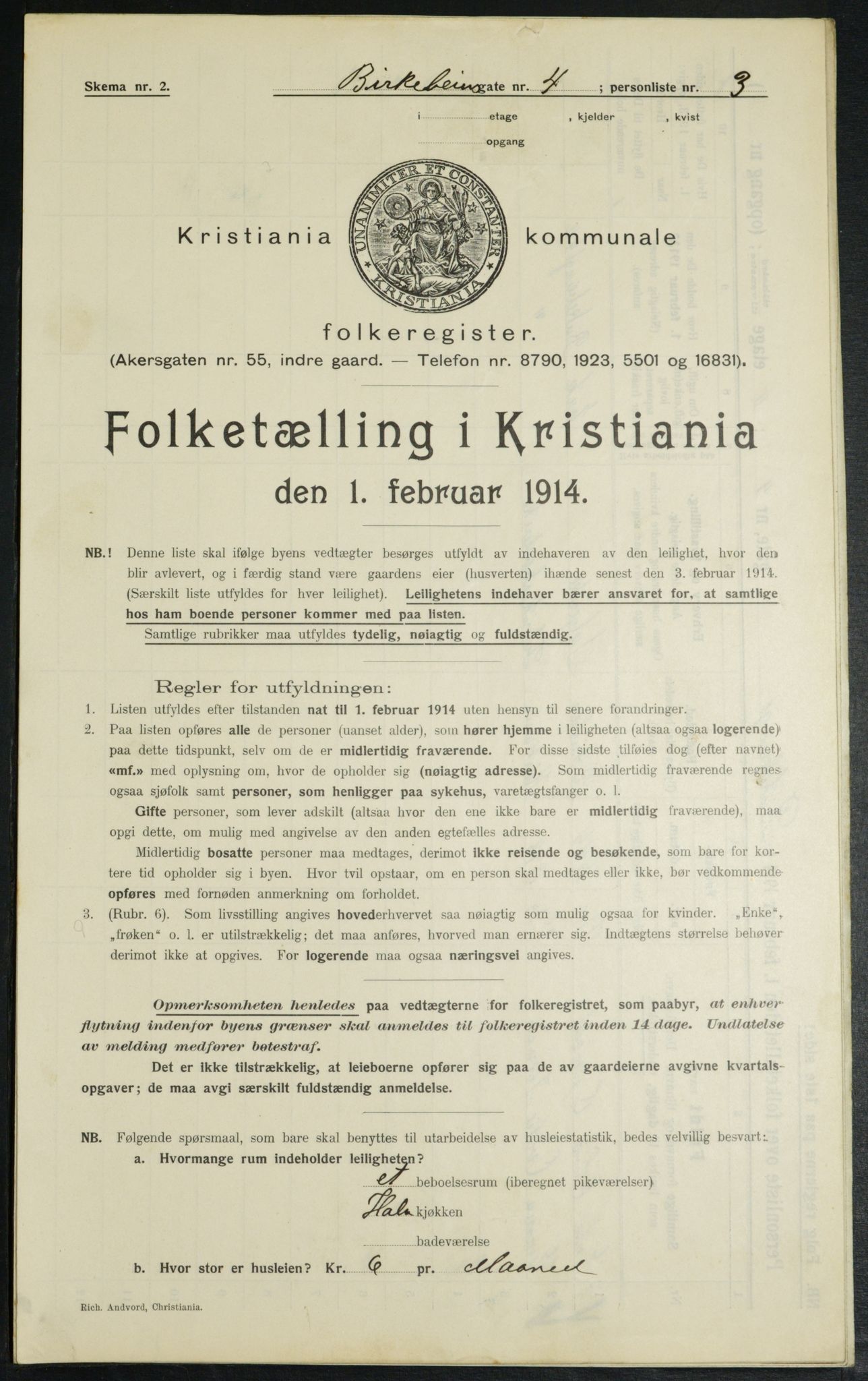 OBA, Kommunal folketelling 1.2.1914 for Kristiania, 1914, s. 4925