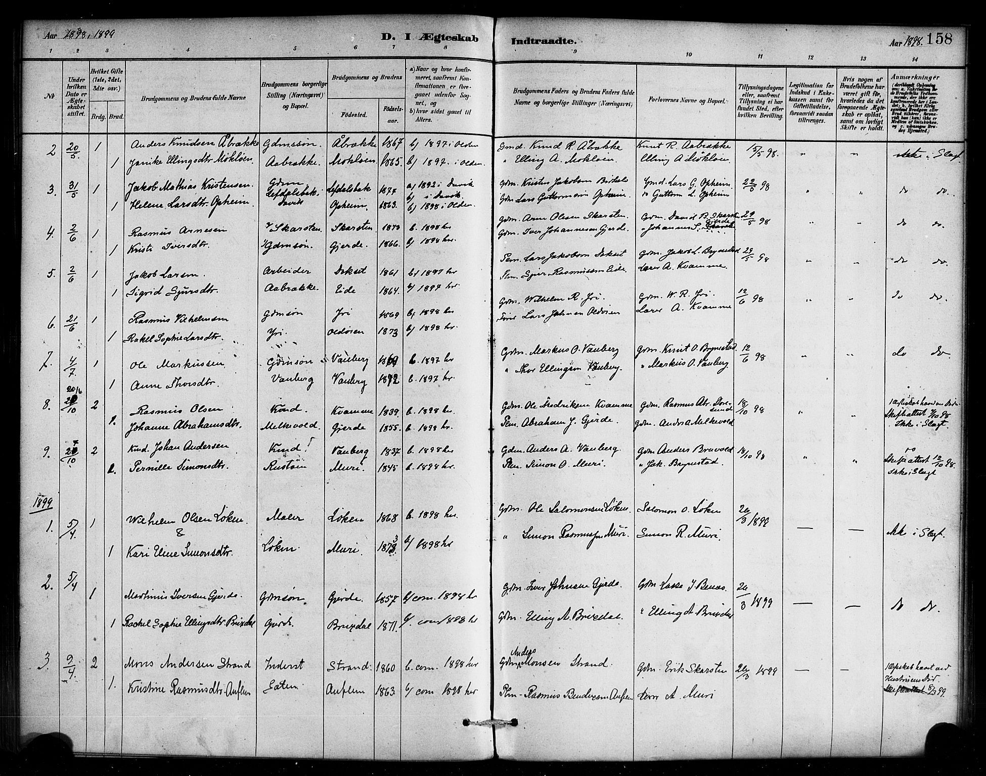 Innvik sokneprestembete, AV/SAB-A-80501: Ministerialbok nr. C 1, 1879-1900, s. 158