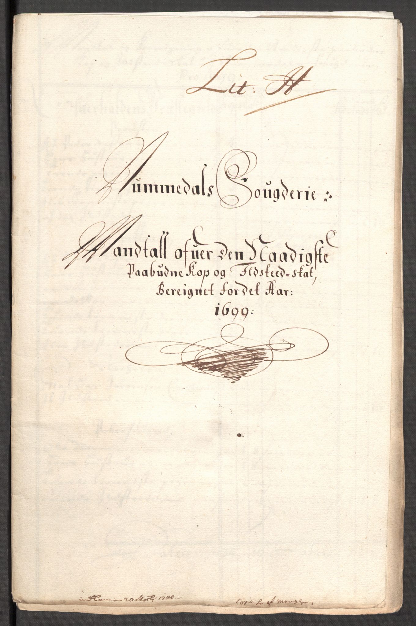 Rentekammeret inntil 1814, Reviderte regnskaper, Fogderegnskap, RA/EA-4092/R64/L4426: Fogderegnskap Namdal, 1699-1700, s. 119