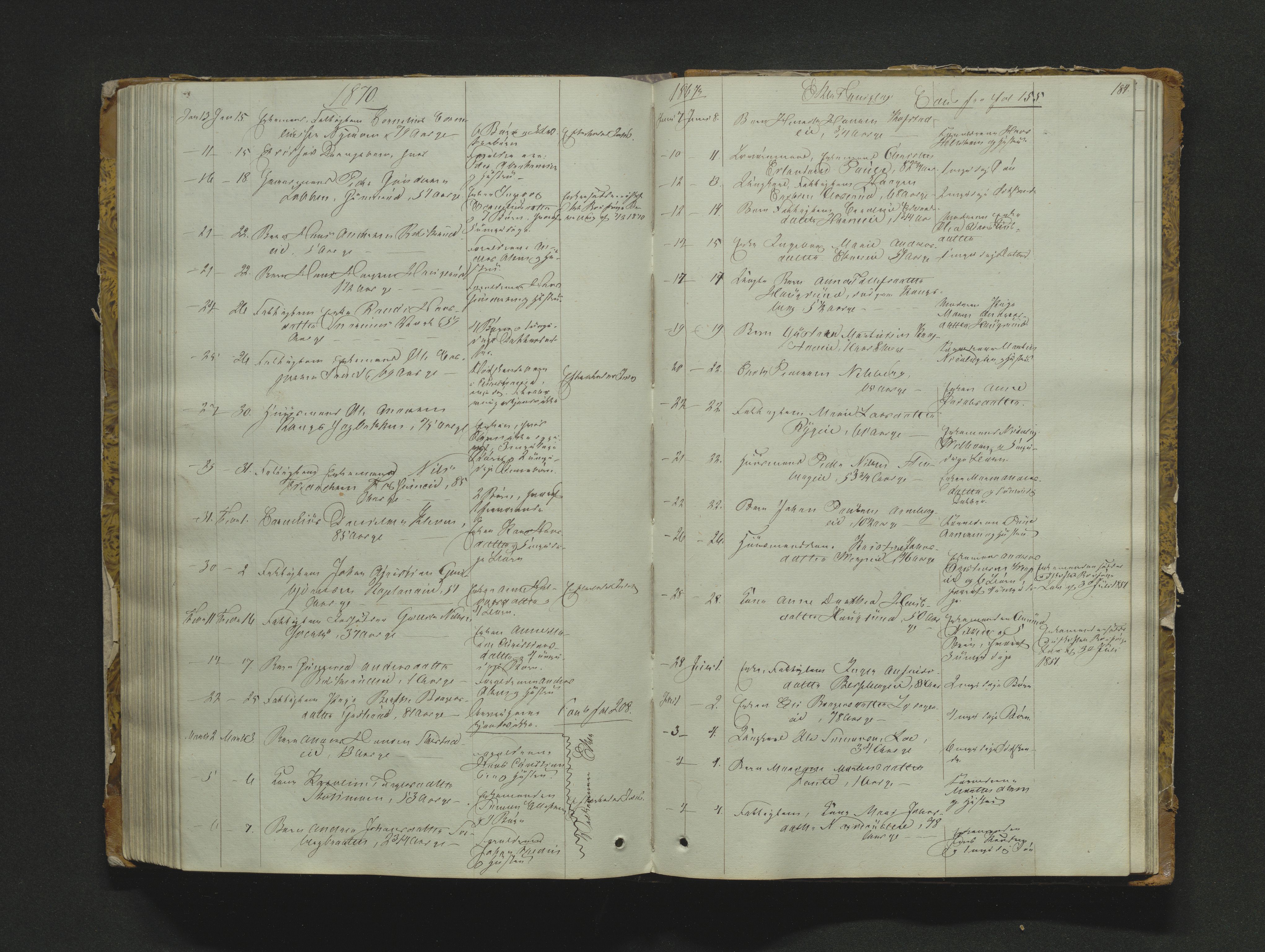Eiker, Modum og Sigdal sorenskriveri, AV/SAKO-A-123/H/Ha/Haa/L0002: Dødsfallsprotokoll, 1851-1870, s. 184