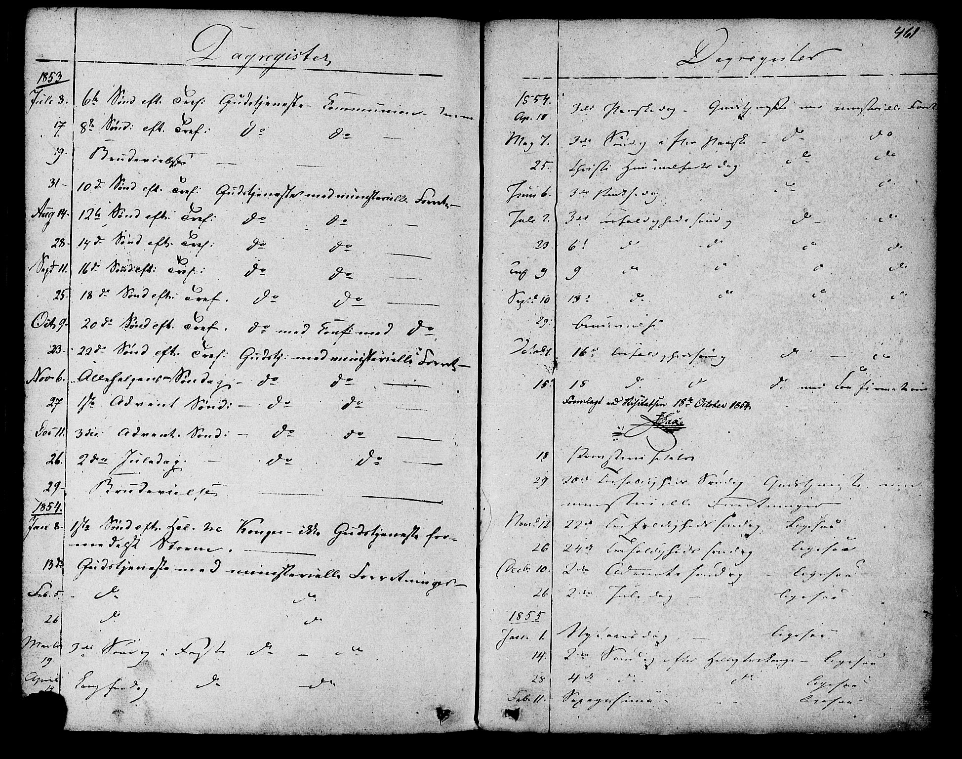 Herad sokneprestkontor, AV/SAK-1111-0018/F/Fa/Fab/L0004: Ministerialbok nr. A 4, 1853-1885, s. 461