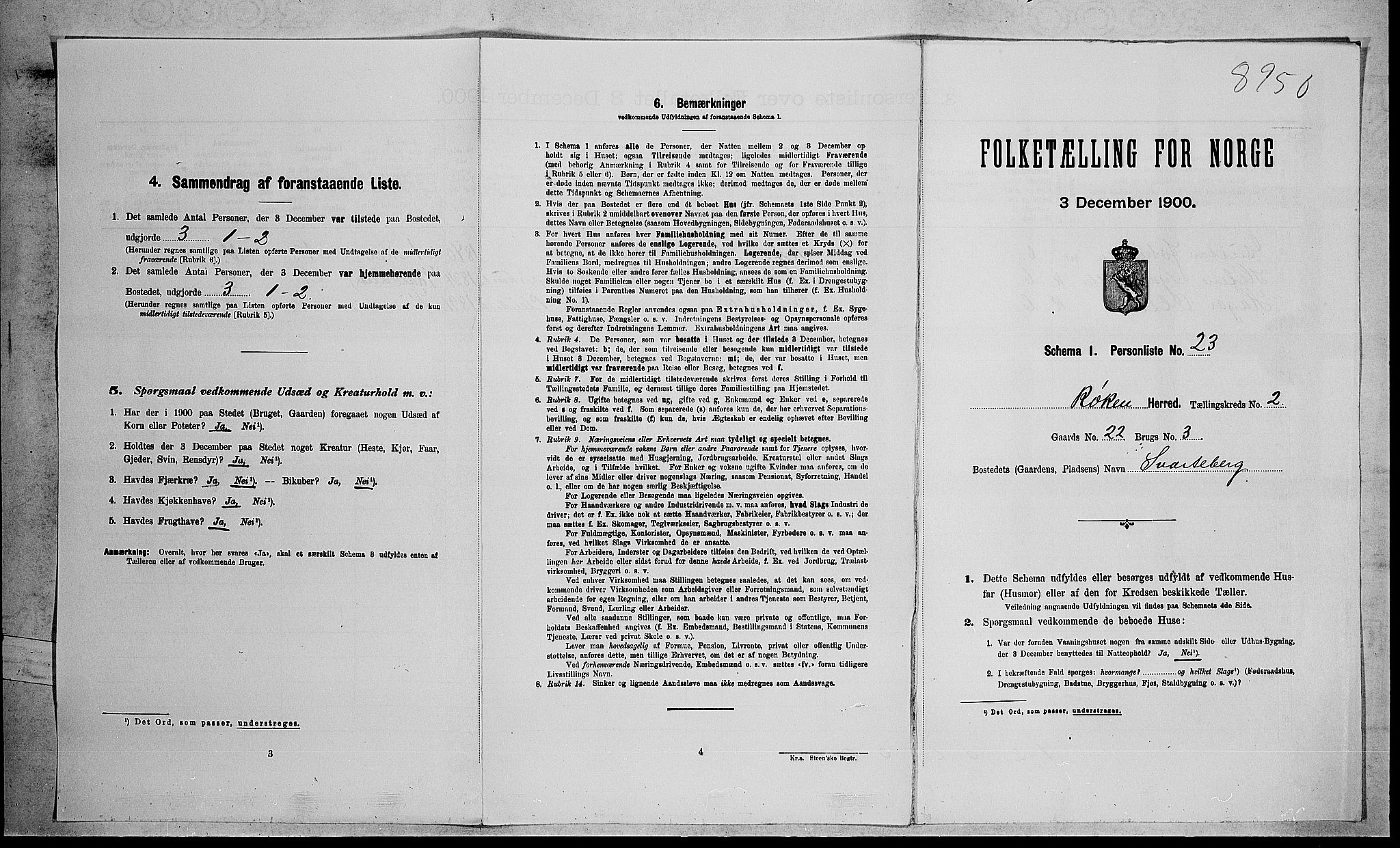 RA, Folketelling 1900 for 0627 Røyken herred, 1900, s. 212