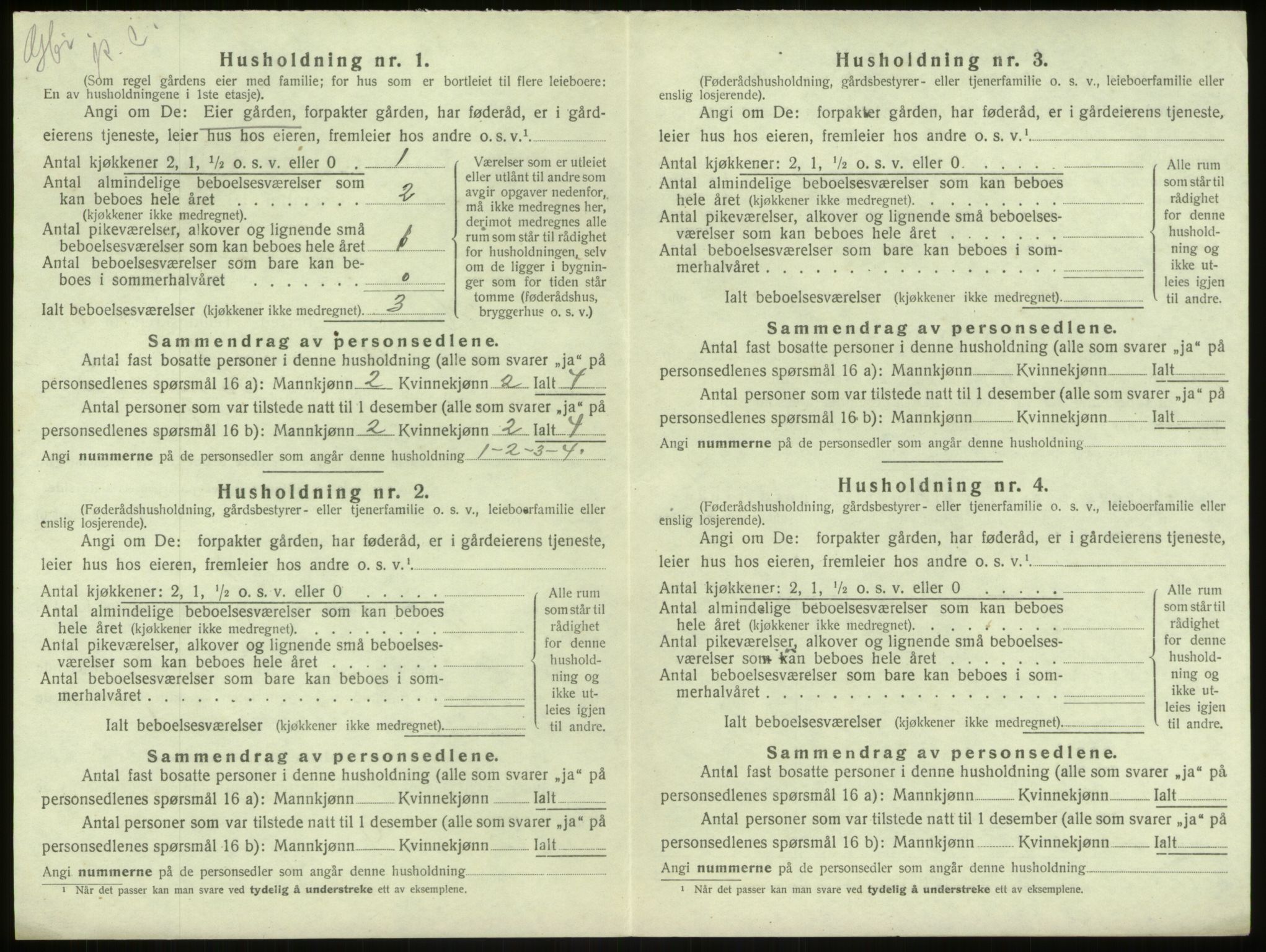 SAB, Folketelling 1920 for 1250 Haus herred, 1920, s. 417