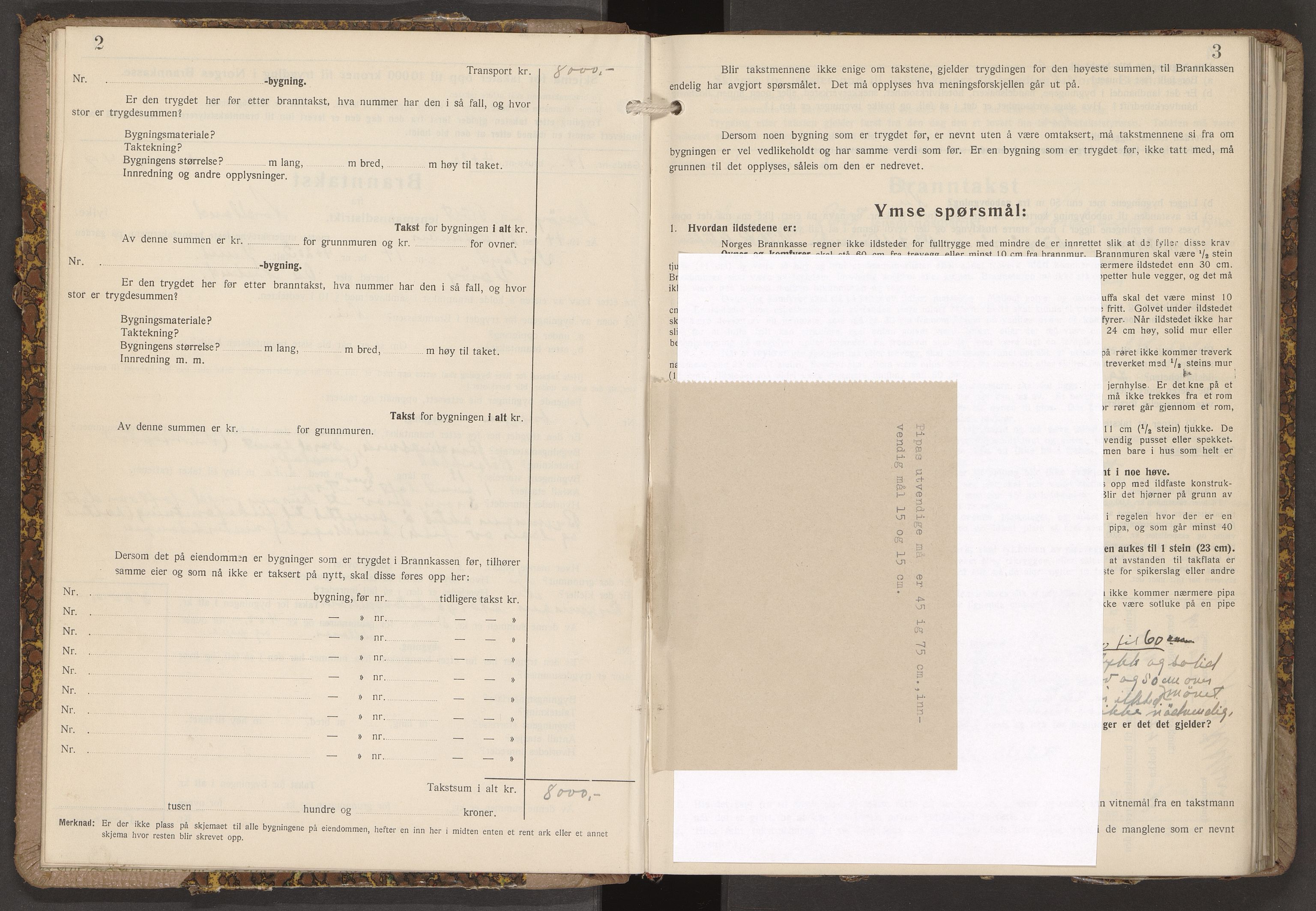 Norges Brannkasse Værøy og Røst, AV/SAT-A-5586/Fb/L0006: Branntakstprotokoll, 1944-1951