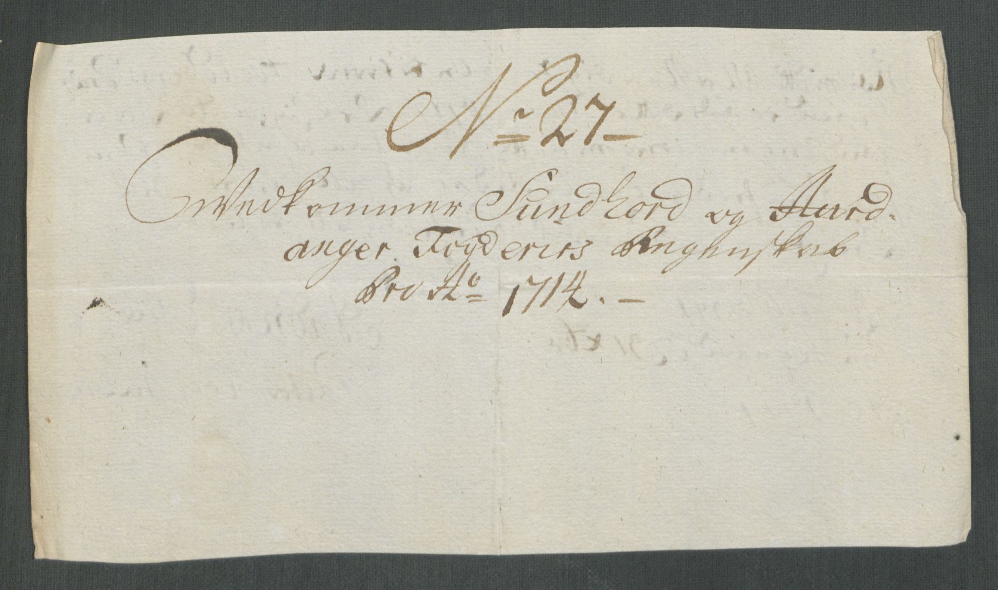 Rentekammeret inntil 1814, Reviderte regnskaper, Fogderegnskap, AV/RA-EA-4092/R48/L2990: Fogderegnskap Sunnhordland og Hardanger, 1714, s. 214