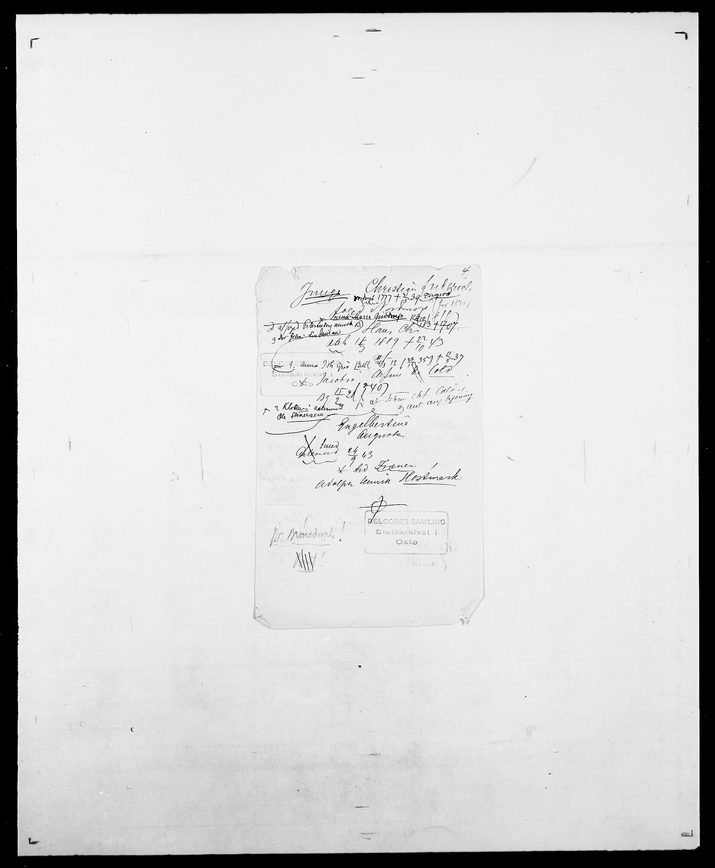 Delgobe, Charles Antoine - samling, SAO/PAO-0038/D/Da/L0020: Irgens - Kjøsterud, s. 166