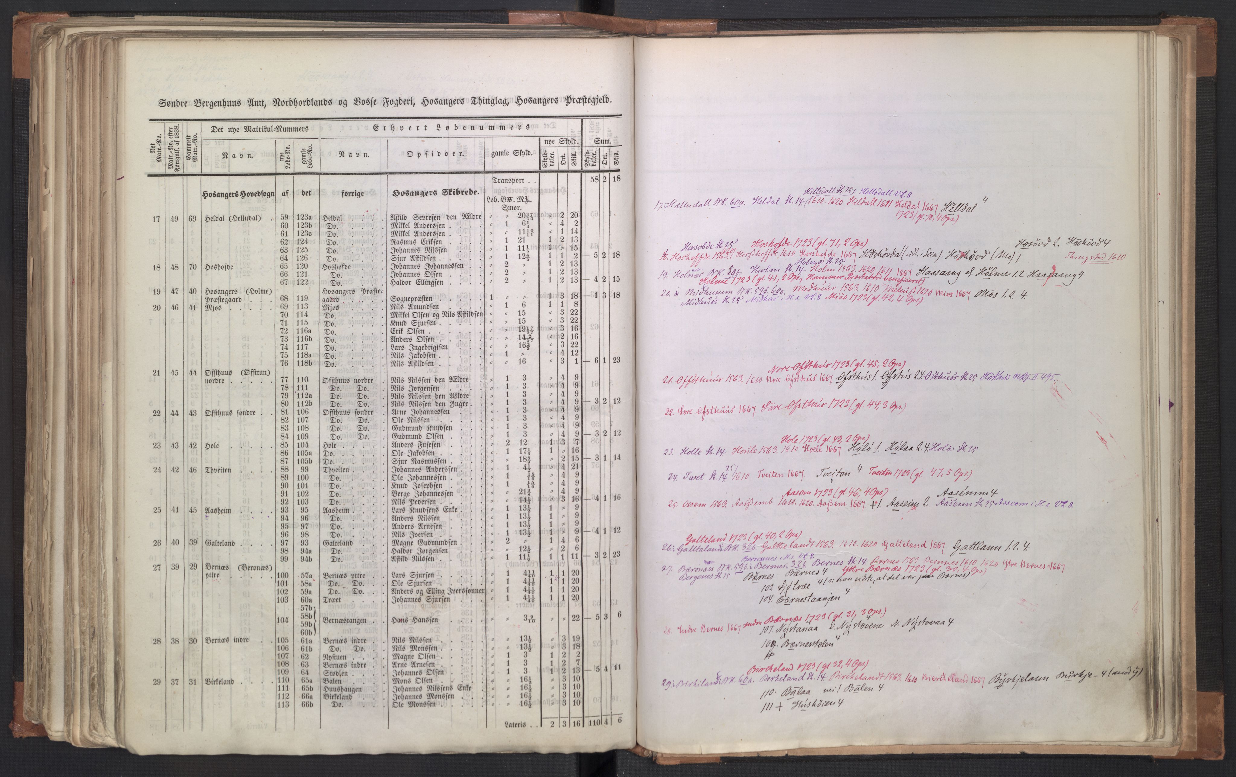 Rygh, AV/RA-PA-0034/F/Fb/L0011: Matrikkelen for 1838 - Søndre Bergenhus amt (Hordaaland fylke), 1838