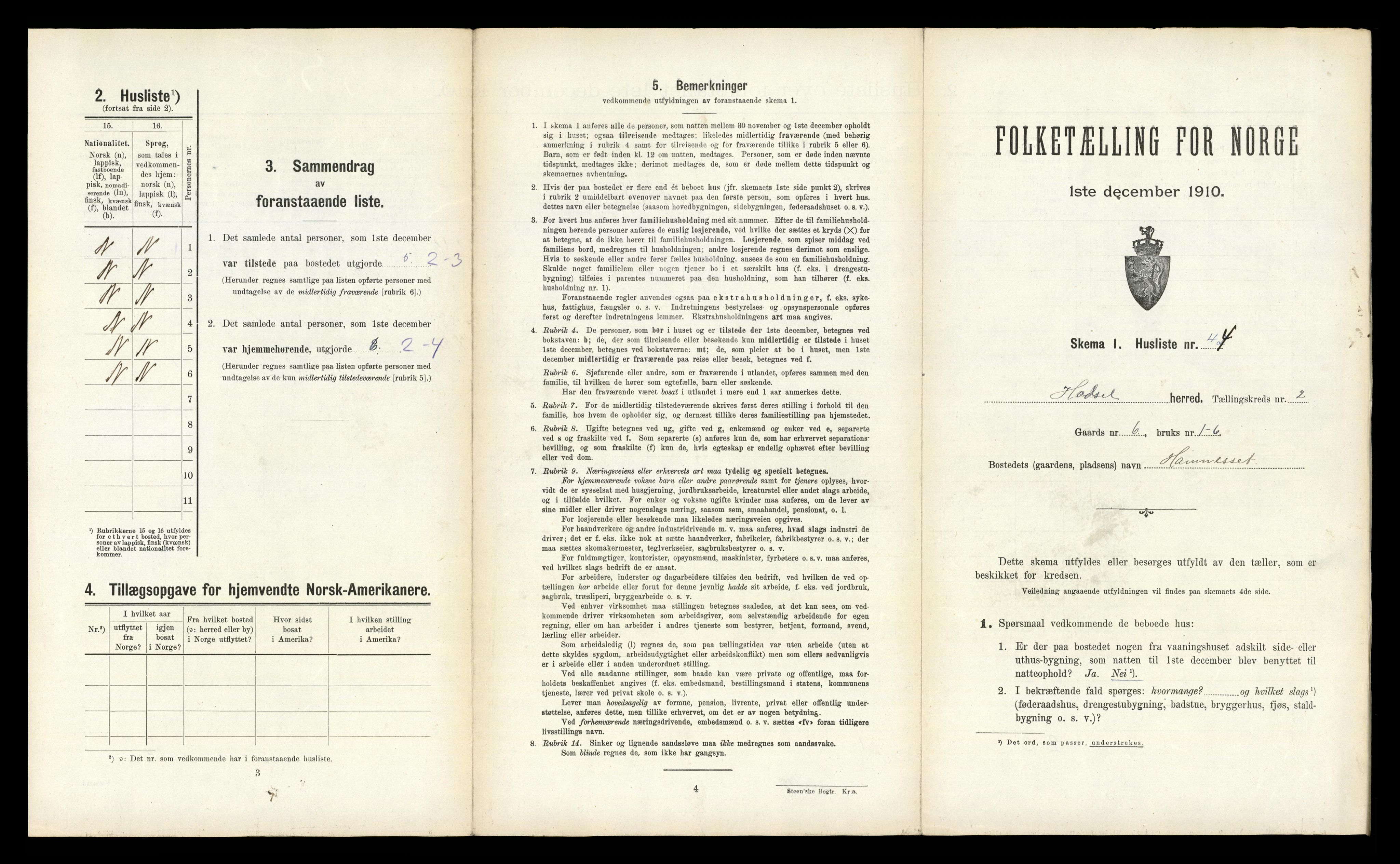 RA, Folketelling 1910 for 1866 Hadsel herred, 1910, s. 367