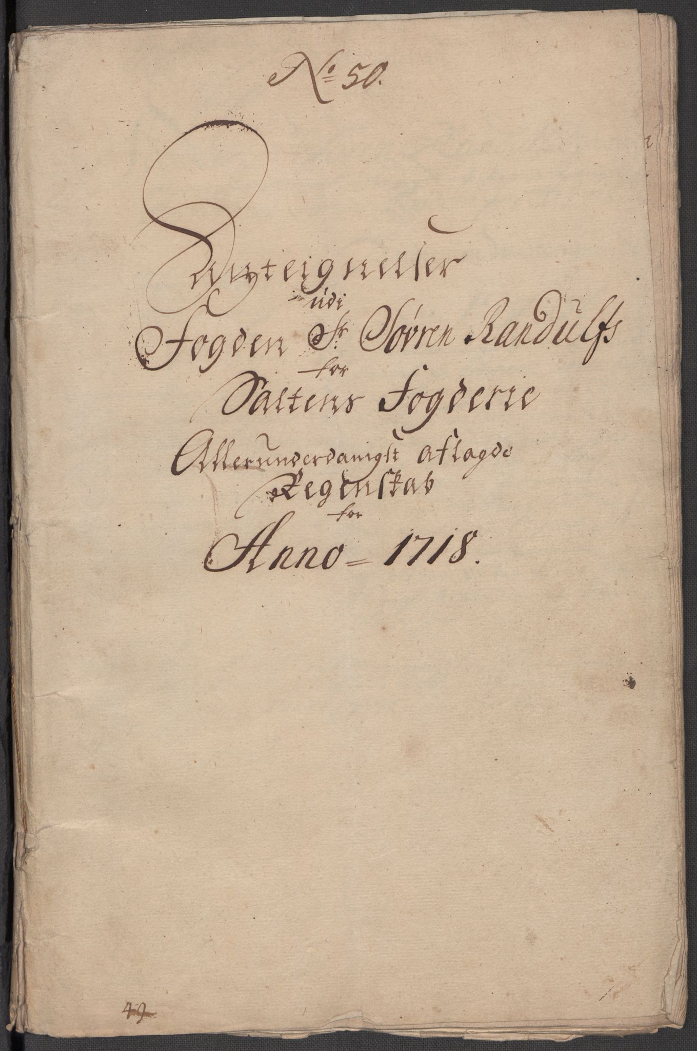 Rentekammeret inntil 1814, Reviderte regnskaper, Fogderegnskap, RA/EA-4092/R66/L4588: Fogderegnskap Salten, 1718, s. 466