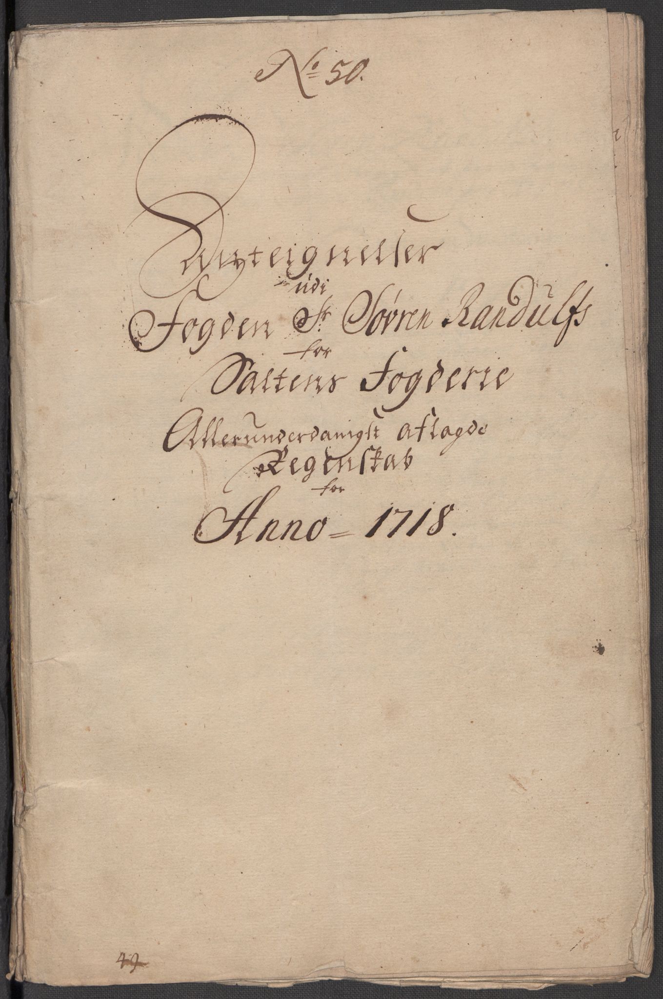 Rentekammeret inntil 1814, Reviderte regnskaper, Fogderegnskap, AV/RA-EA-4092/R66/L4588: Fogderegnskap Salten, 1718, s. 466