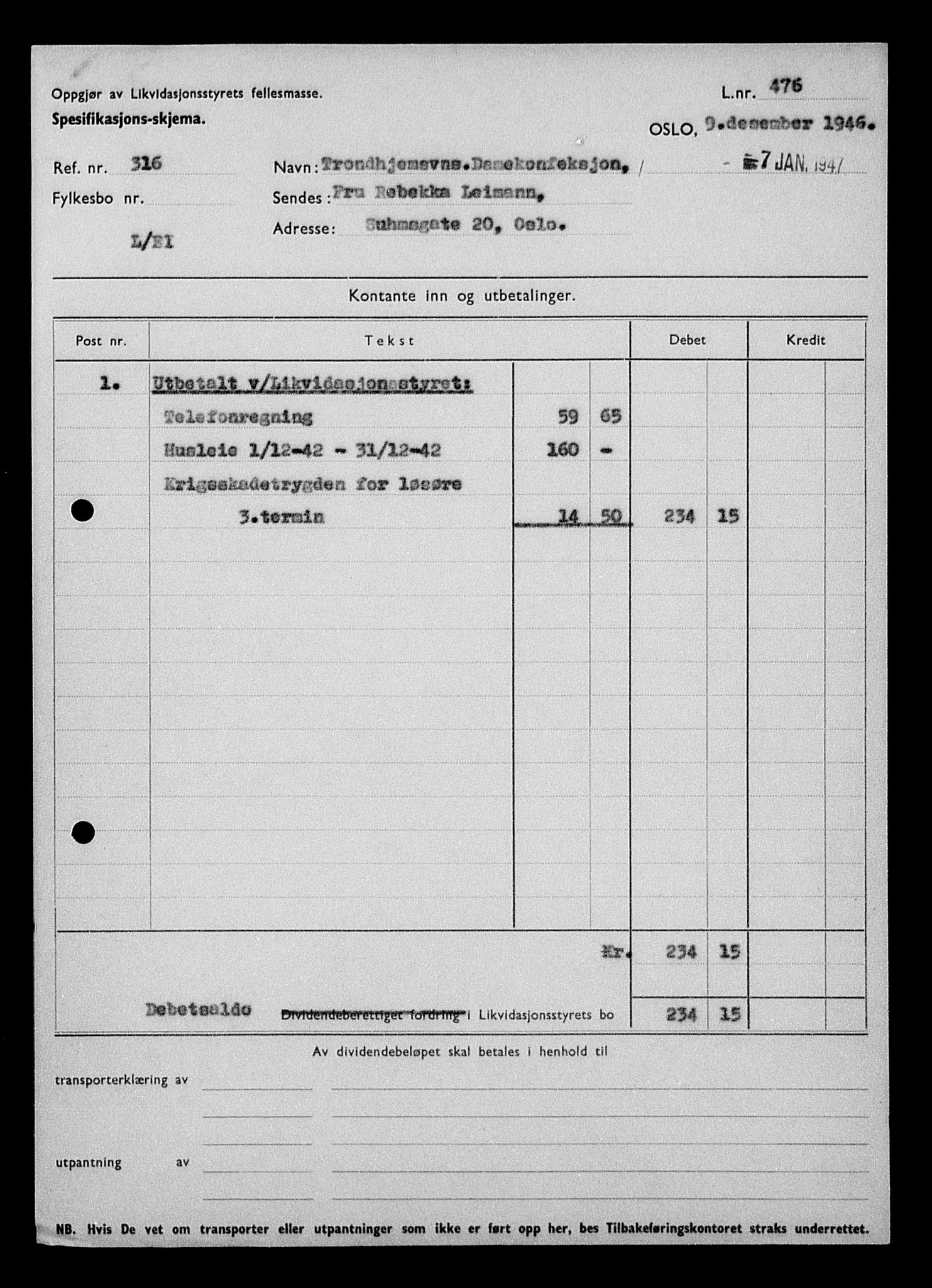 Justisdepartementet, Tilbakeføringskontoret for inndratte formuer, AV/RA-S-1564/H/Hc/Hcc/L0984: --, 1945-1947, s. 482