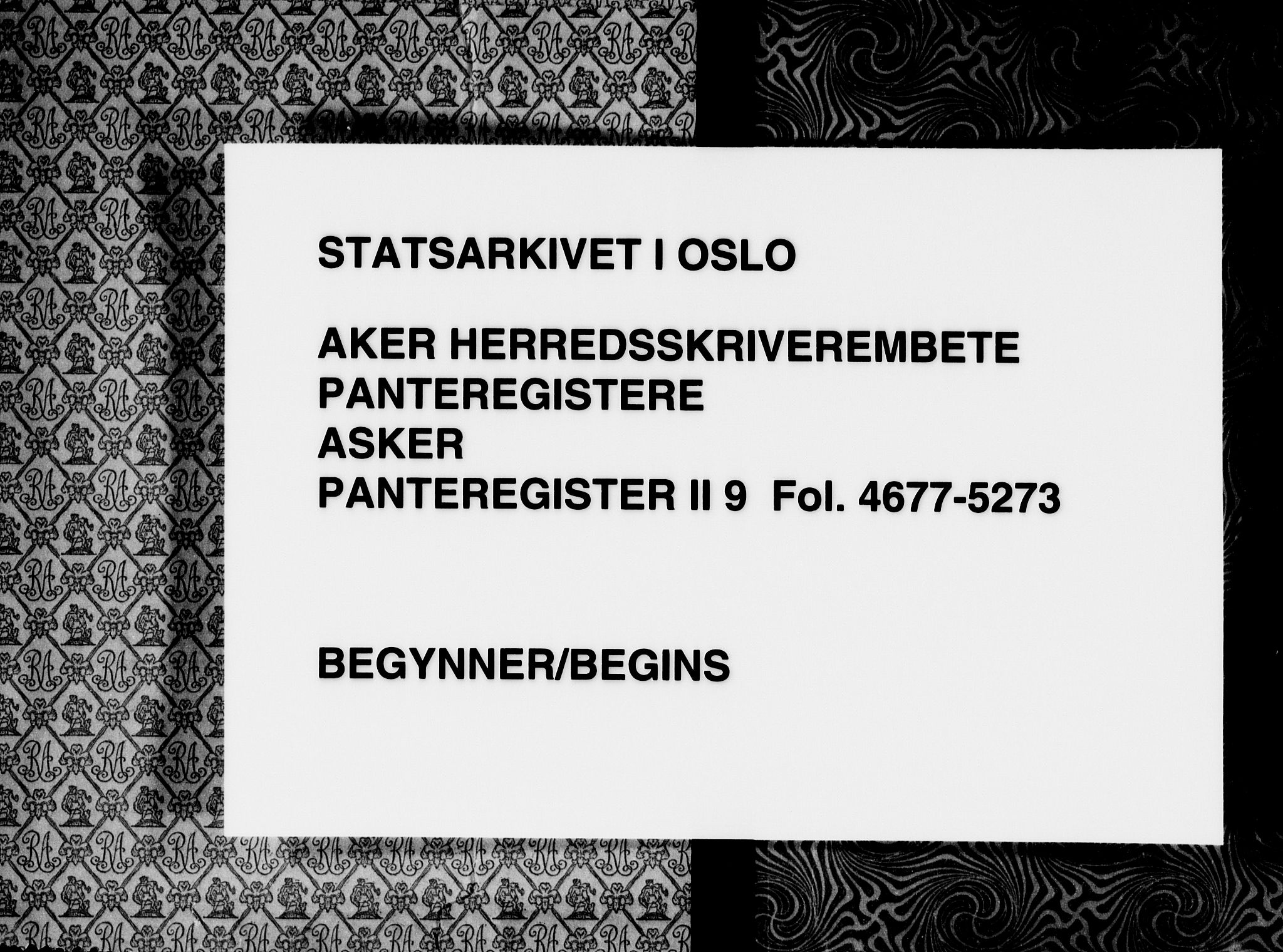 Aker herredsskriveri, SAO/A-10896/G/Ga/Gab/Gabb/L0009: Panteregister nr. II 9, 1918-1950