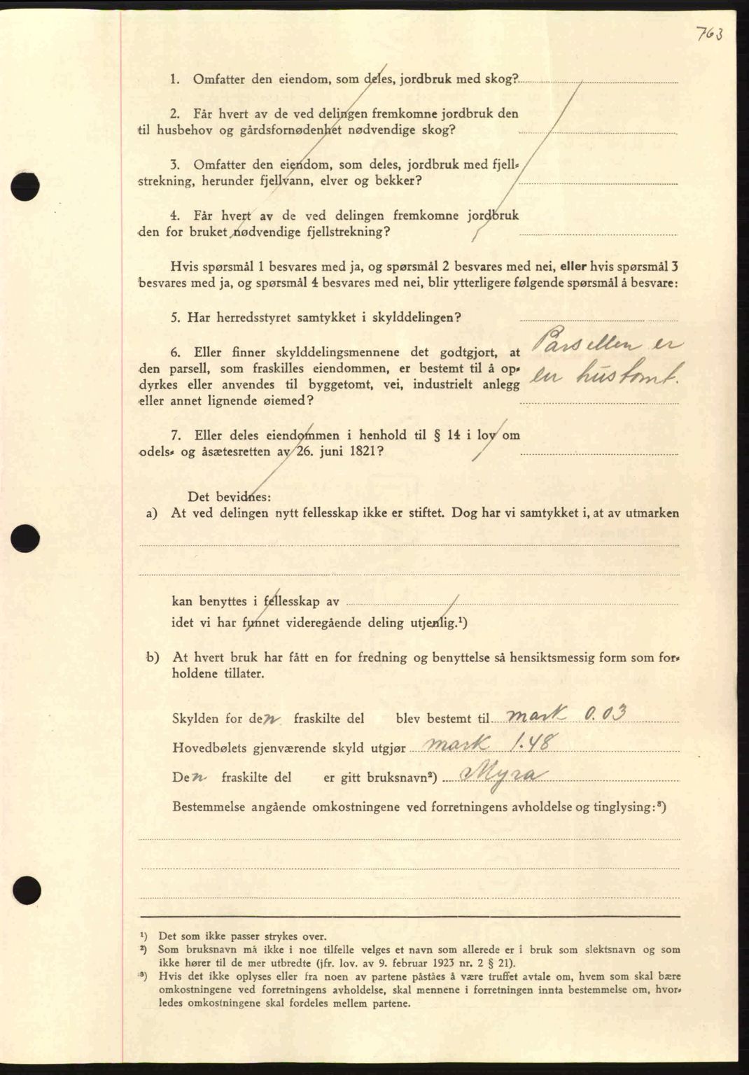 Nordmøre sorenskriveri, SAT/A-4132/1/2/2Ca: Pantebok nr. A96, 1943-1944, Dagboknr: 2748/1943