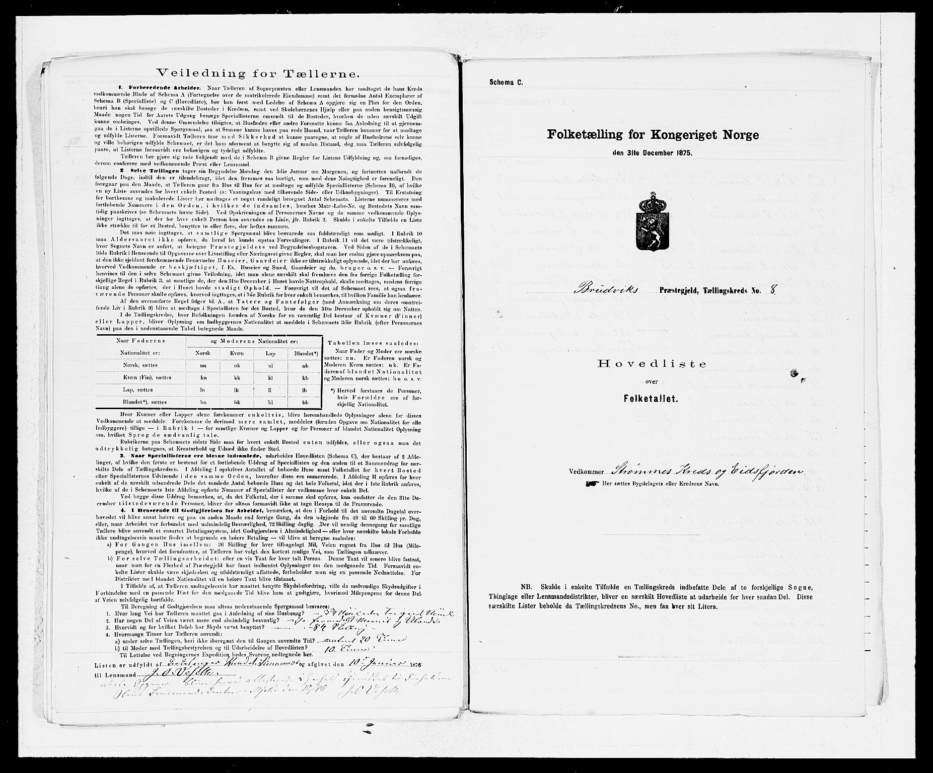 SAB, Folketelling 1875 for 1251P Bruvik prestegjeld, 1875, s. 21