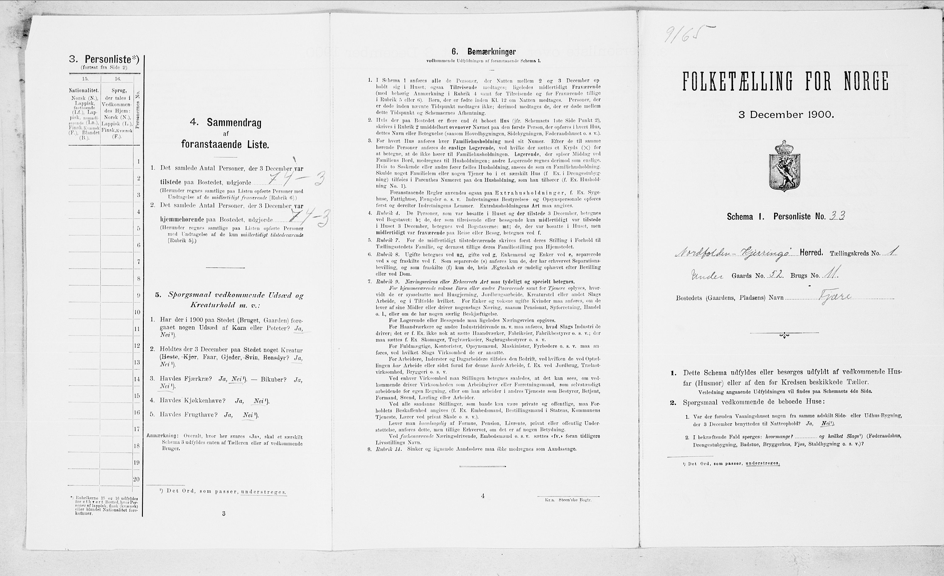 SAT, Folketelling 1900 for 1846 Nordfold-Kjerringøy herred, 1900, s. 82
