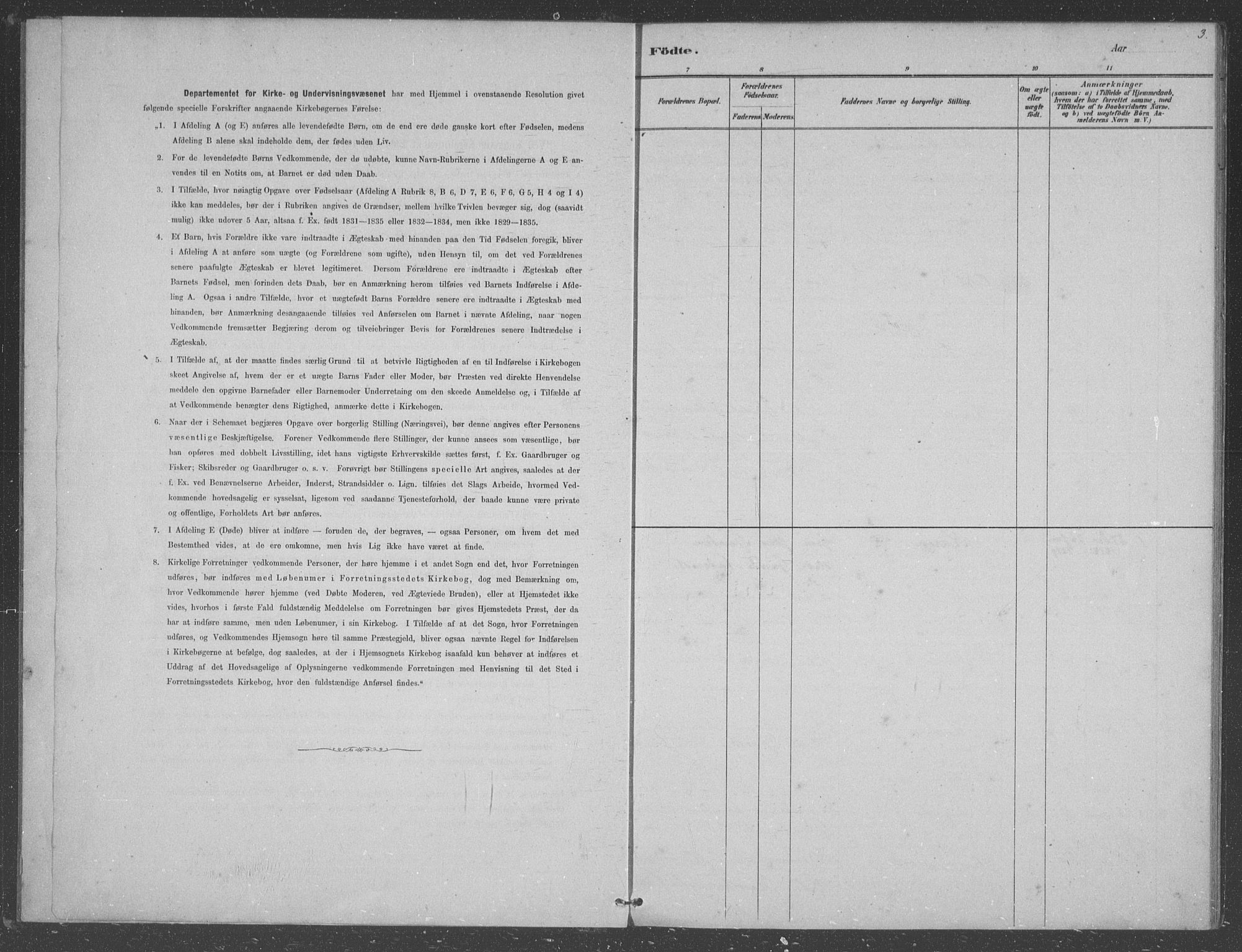 Finnøy sokneprestkontor, AV/SAST-A-101825/H/Ha/Hab/L0003: Klokkerbok nr. B 3, 1879-1899, s. 3