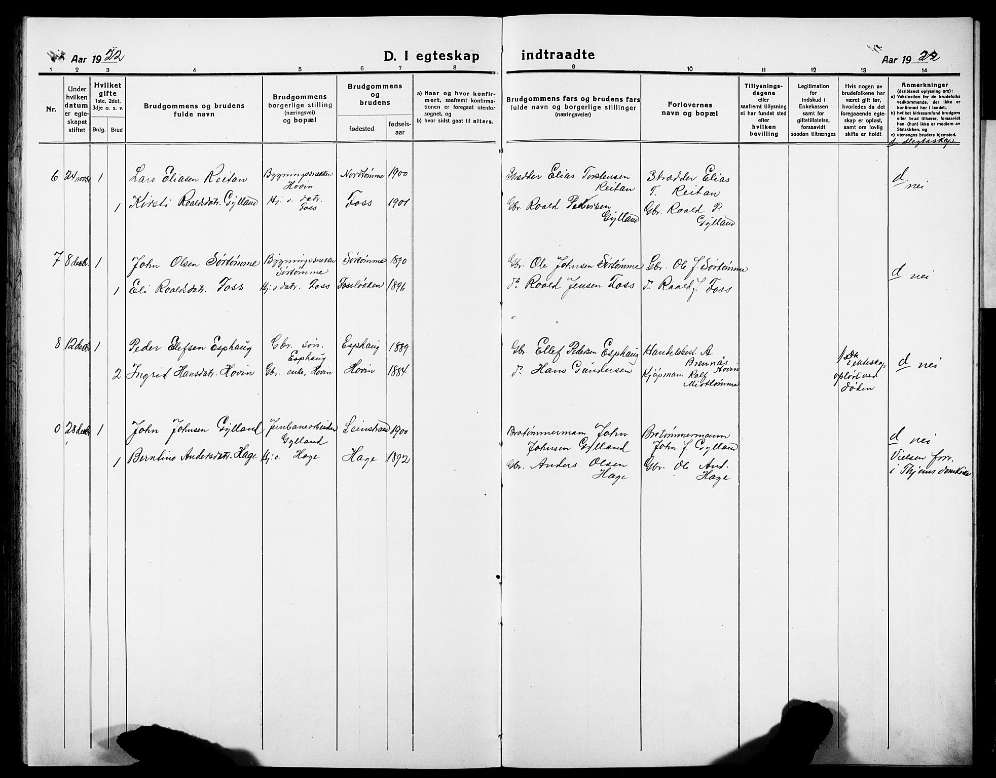 Ministerialprotokoller, klokkerbøker og fødselsregistre - Sør-Trøndelag, SAT/A-1456/692/L1113: Klokkerbok nr. 692C08, 1918-1932
