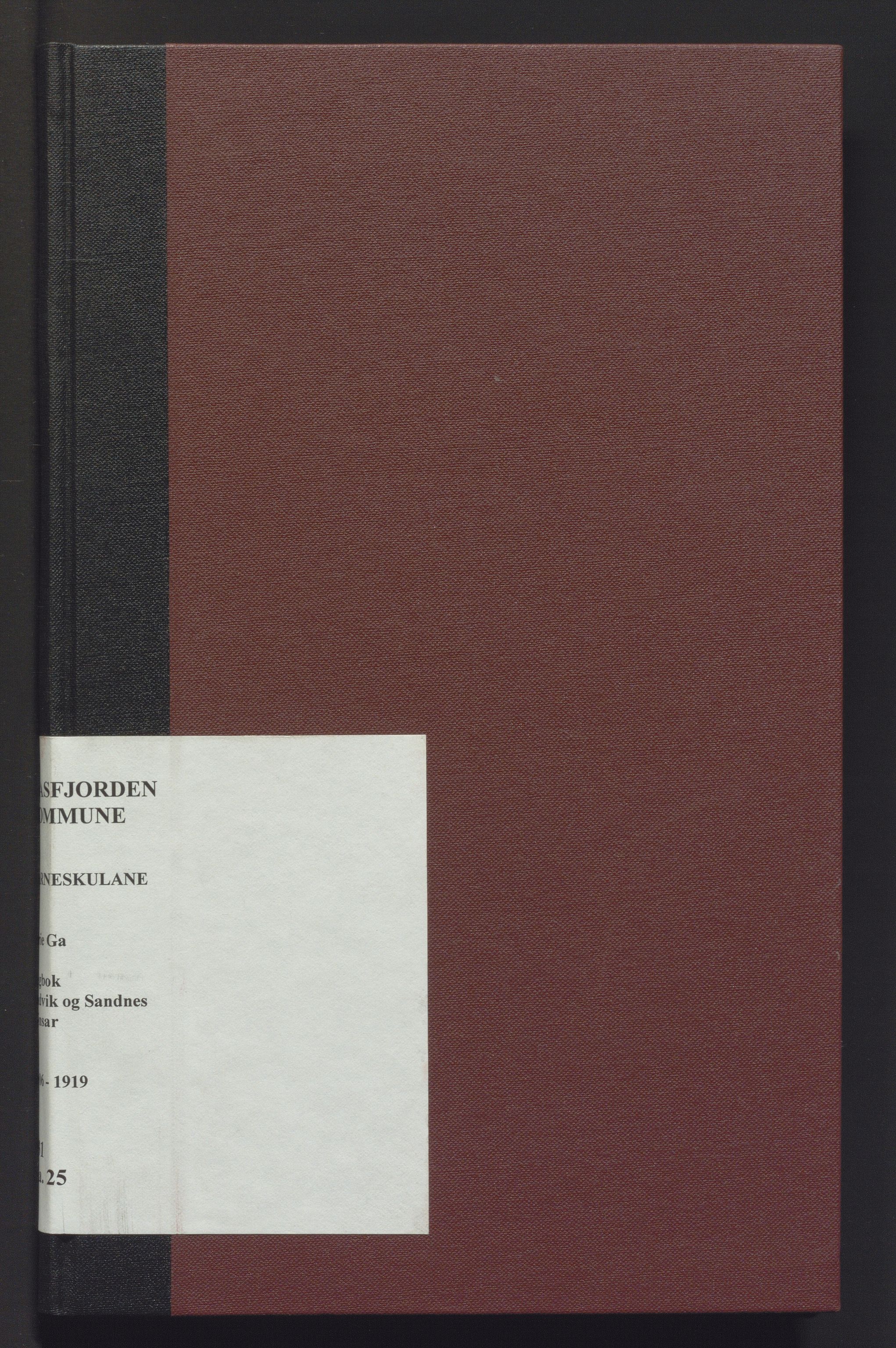 Masfjorden kommune. Barneskulane, IKAH/1266-231/G/Ga/L0025: Dagbok for Andvik og Sandnes krinsar, 1906-1919